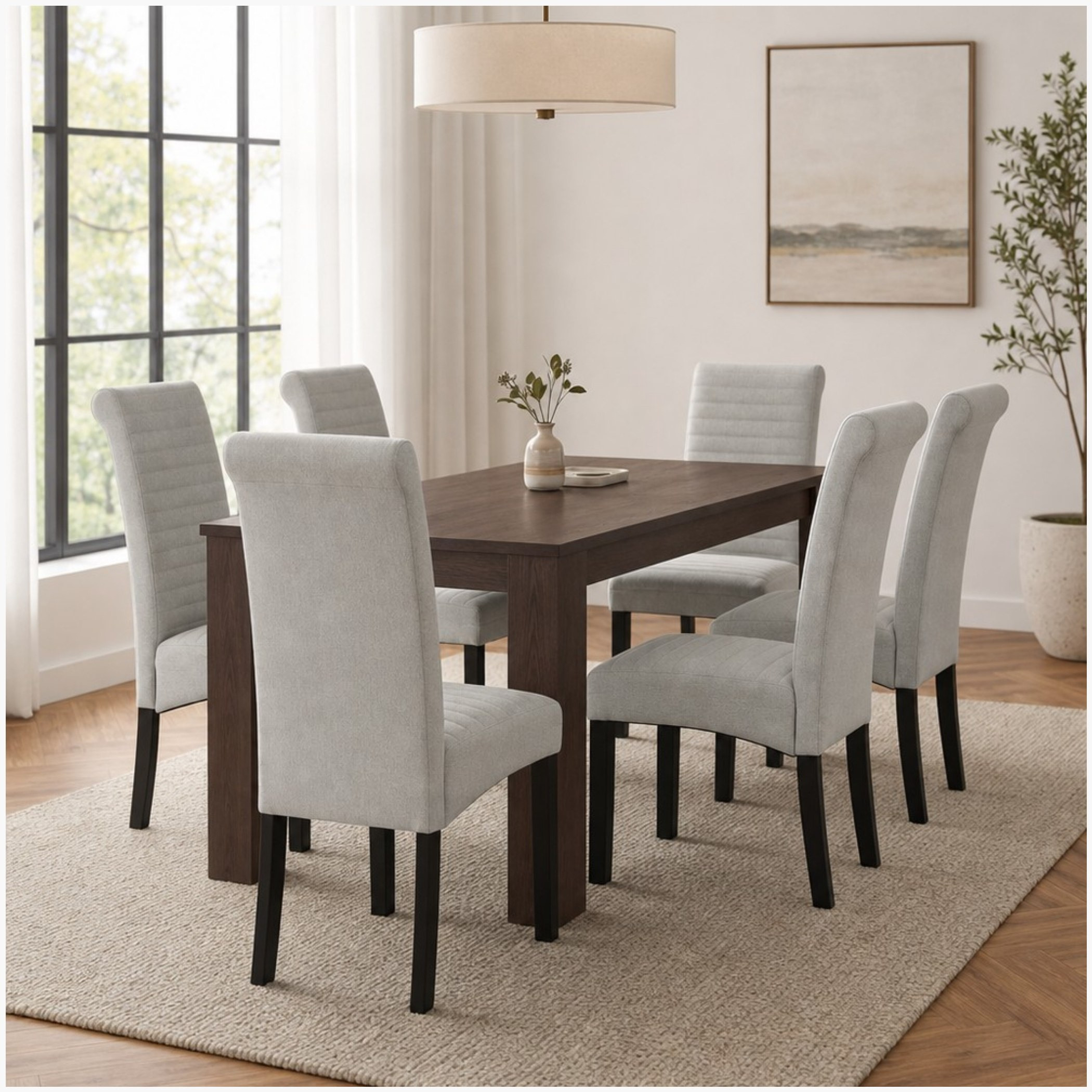 Riccardo Angelic 6-Seater Dining Set-hbxfurniture-diningtablesandsets-diningsets-sixseater-image-1