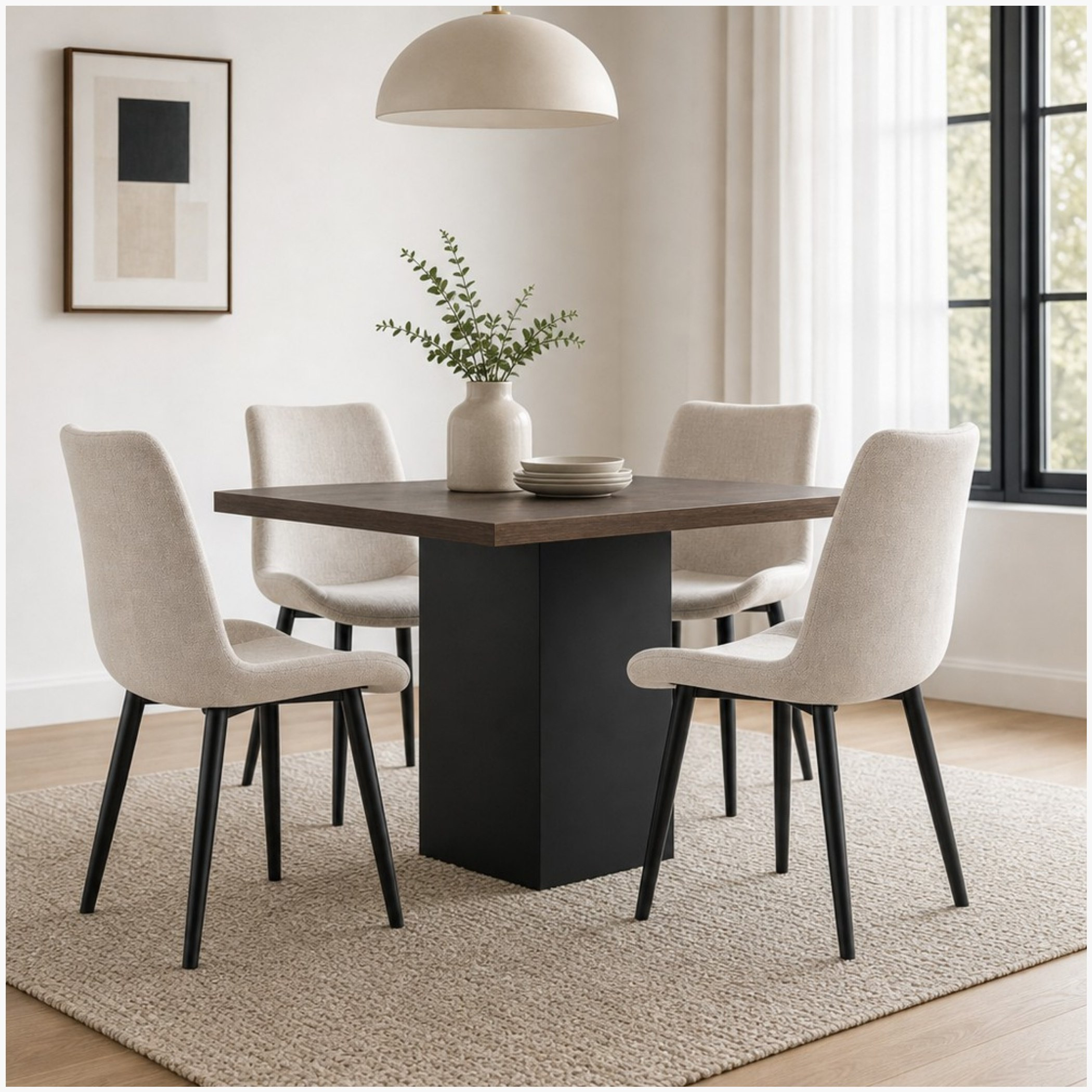 Winchester Roma XL 4-Seater Square Dining Set-hbxdiningroom-diningtablesandsets-diningsets-fourseater-image-1