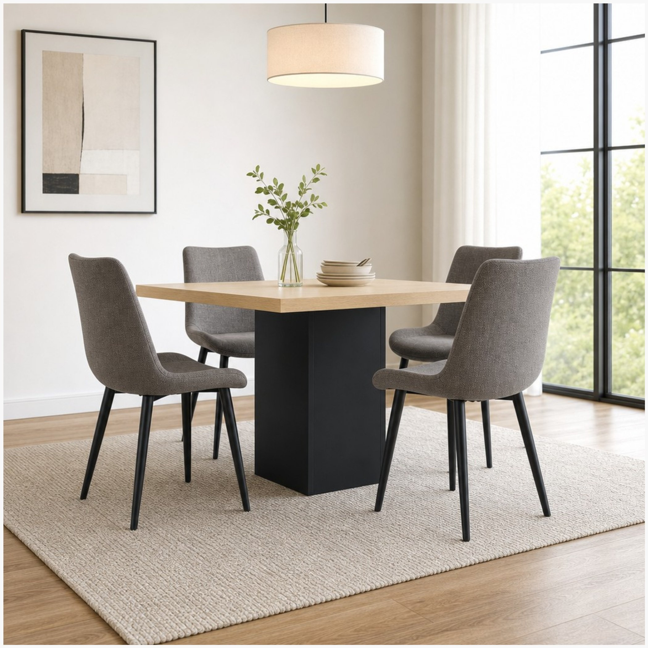 Winchester Roma 4-Seater Extra Large Square Dining Set-hbxdiningroom-diningtablesandsets-diningsets-fourseater-image-1