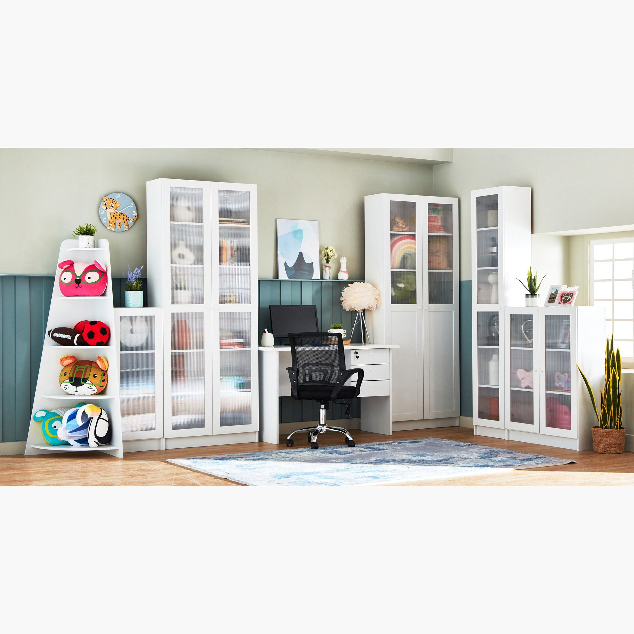 Frankfurt Multipurpose Storage Cabinets with Study Desk and Chair-hbxfurniture-office-desks-image-1