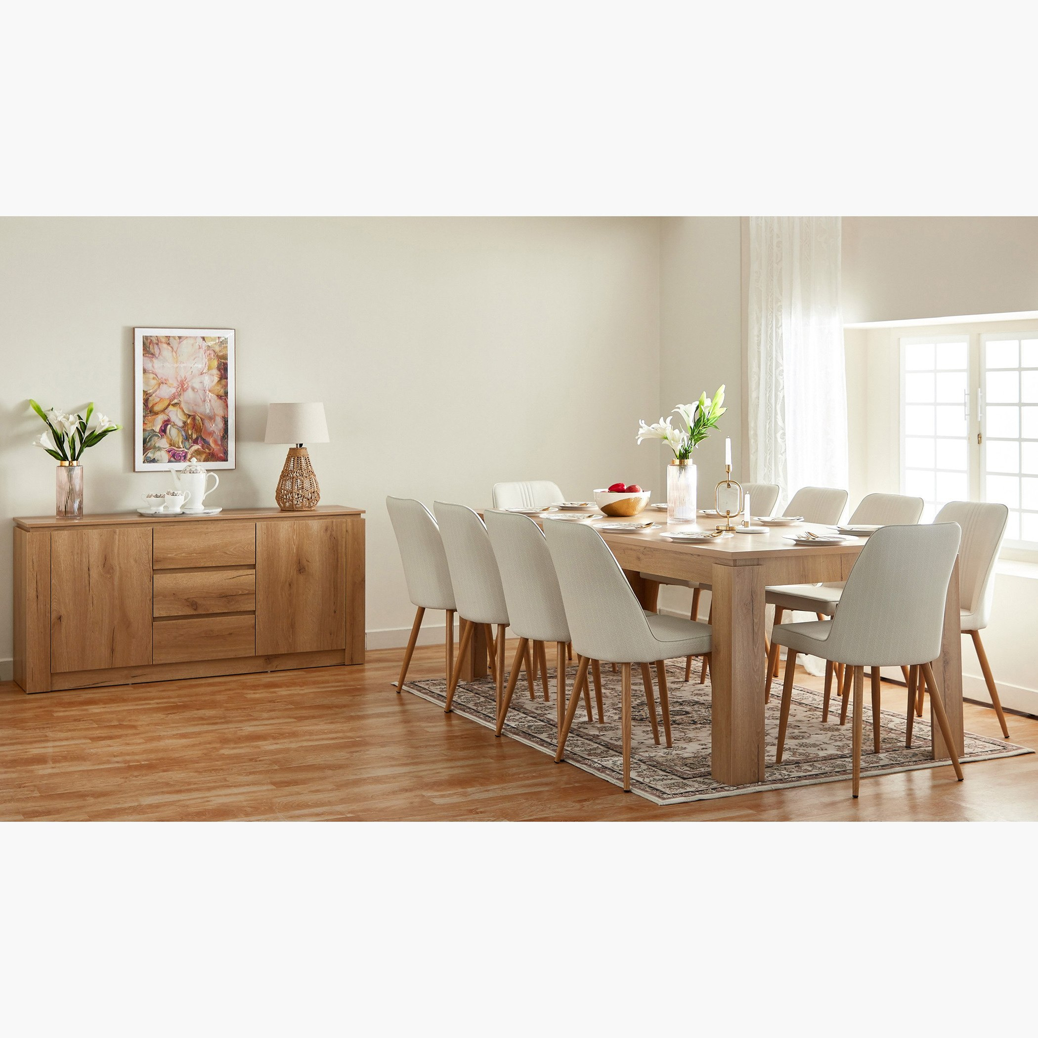 Bali 10 Seater Dining Table with 10 Otus Jake Dining Chairs