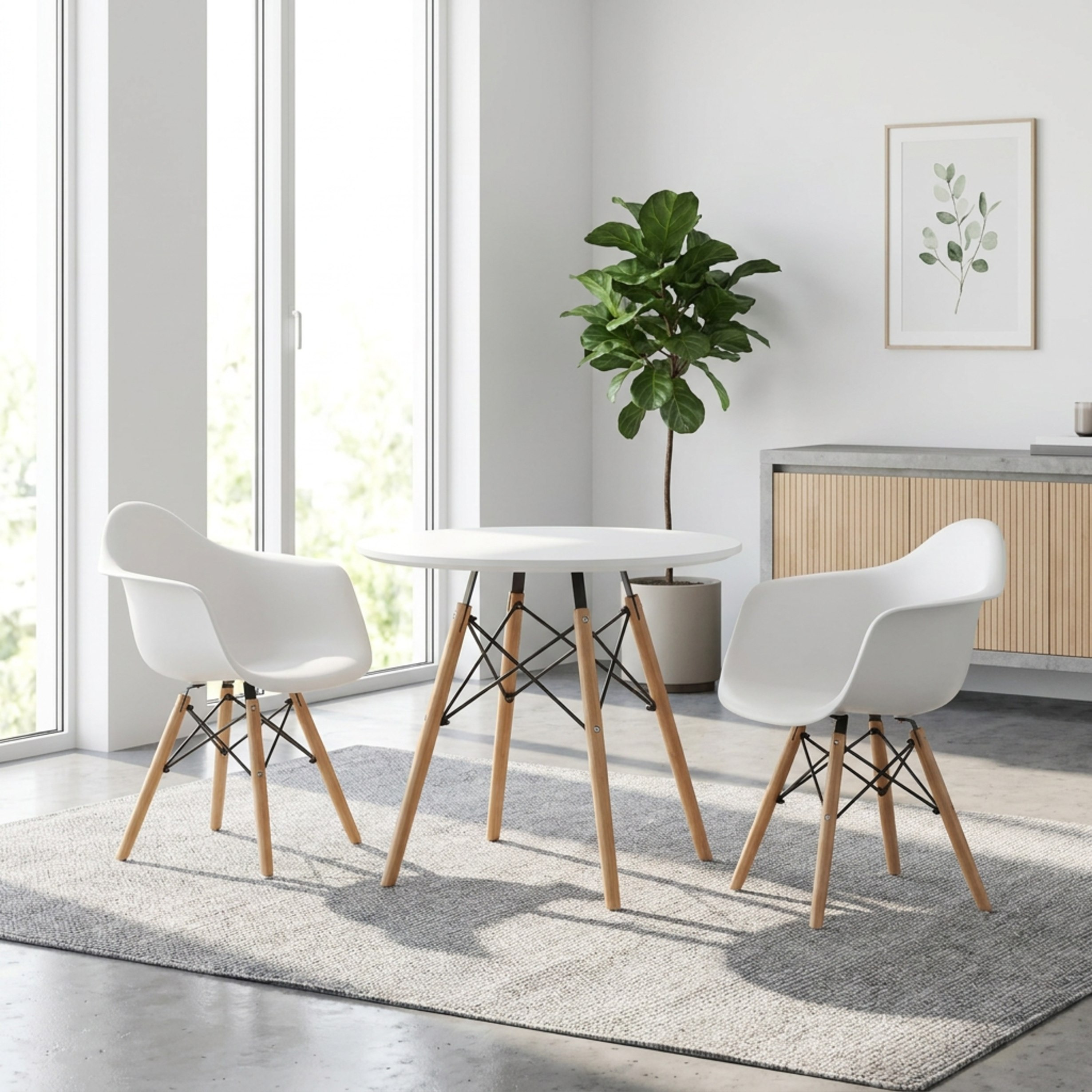 Vanilla Kids' 2-Seater Dining Set-hbxfurniture-diningtablesandsets-diningsets-twoseater-image-1