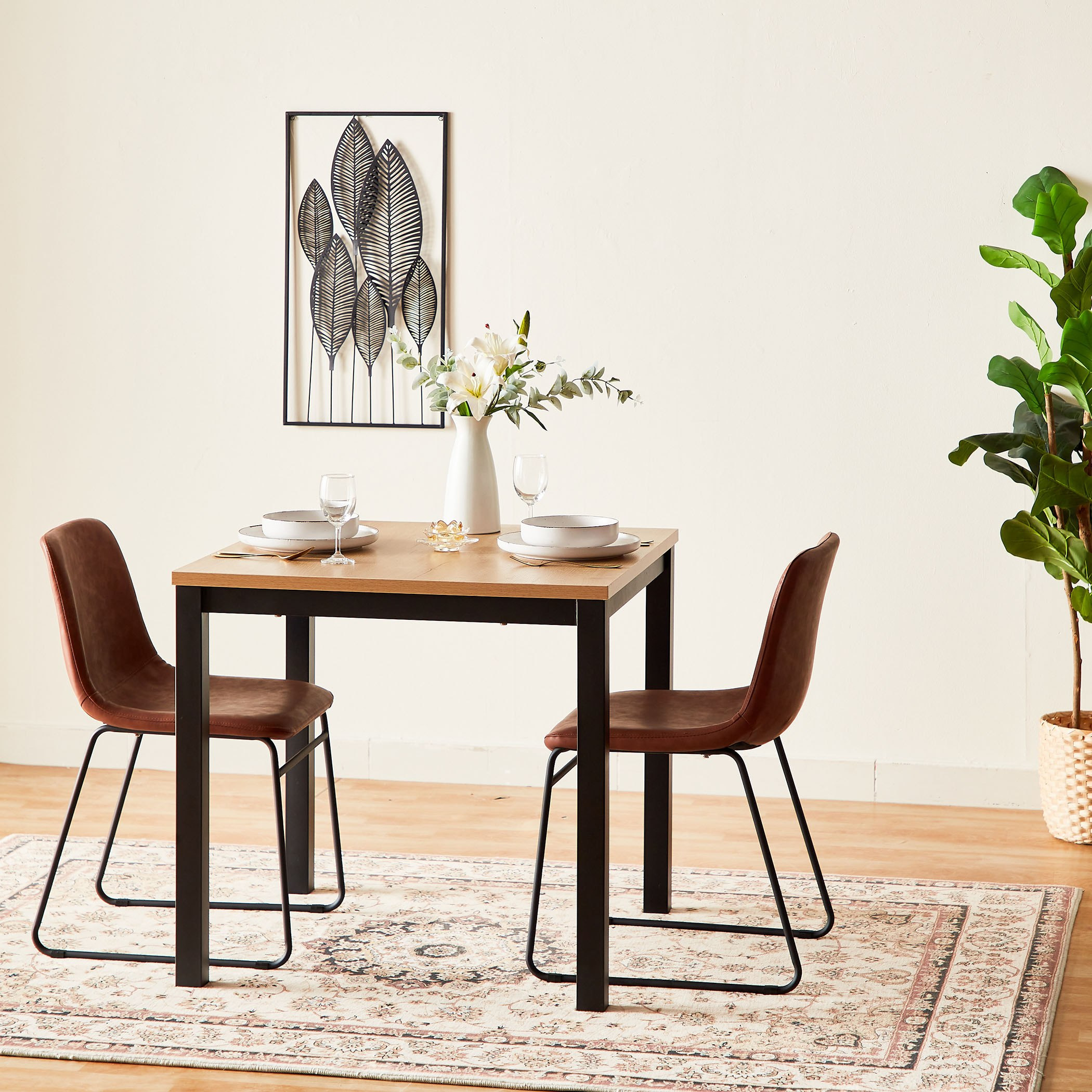 Small table and clearance chairs for two