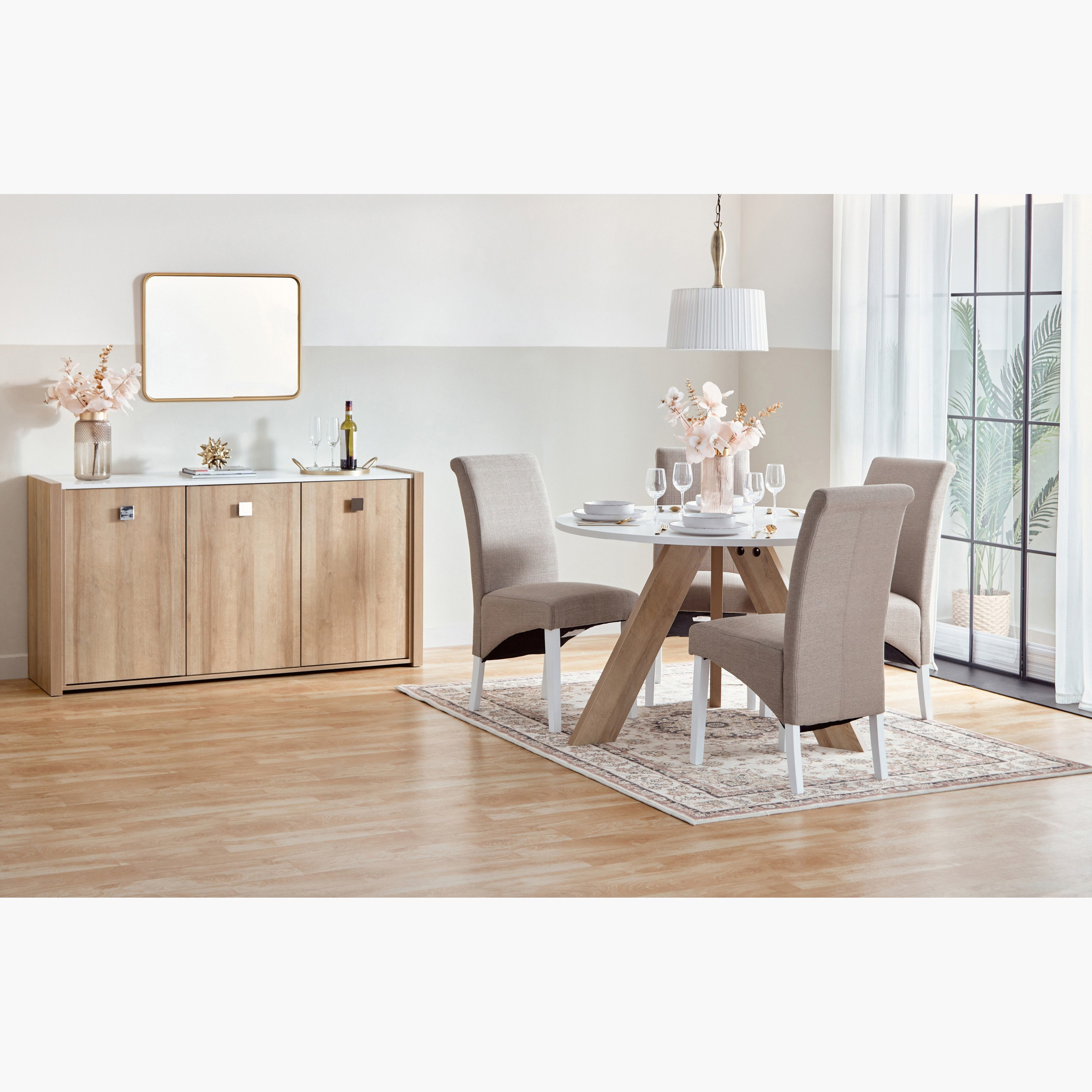 Cambridge 4-Seater Dining Table and 4-pcs Angelic Dining Chairs Package-hbxdiningroom-diningtablesandsets-diningsets-diningpackages-image-1