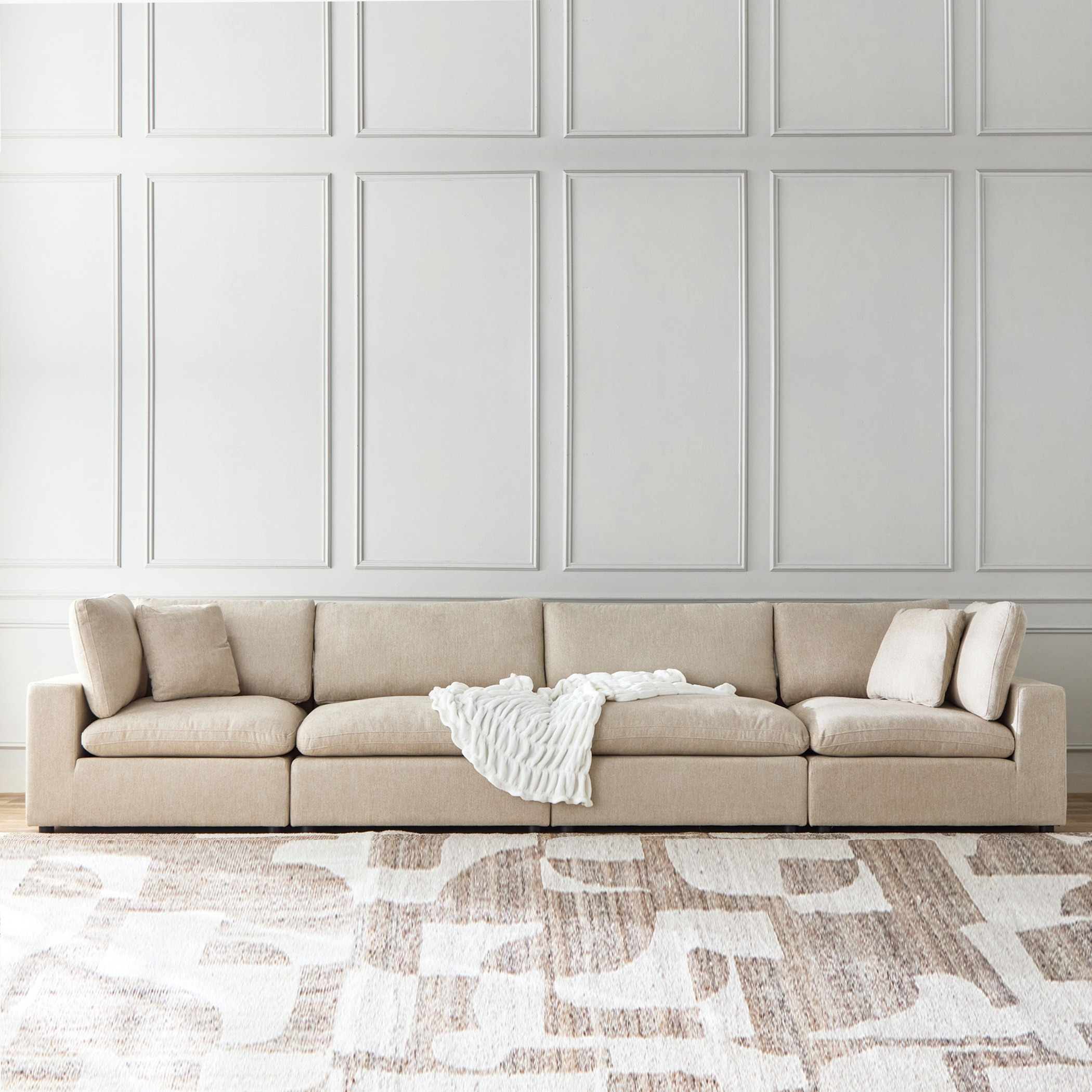 Signora 4-Seater Modular Sofa Package - 2 Armless Chair, 2 Corner Sofa-hbxlivingroom-sofasandarmchairs-sofasetspackage-image-1