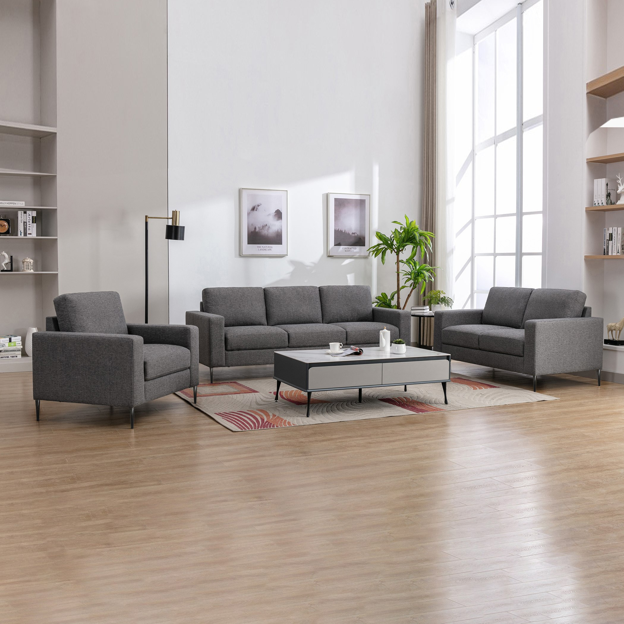 Marwell Kendal 3+2+1 Seater Sofa Package-hbxlivingroom-sofasandarmchairs-sofasetspackage-image-1