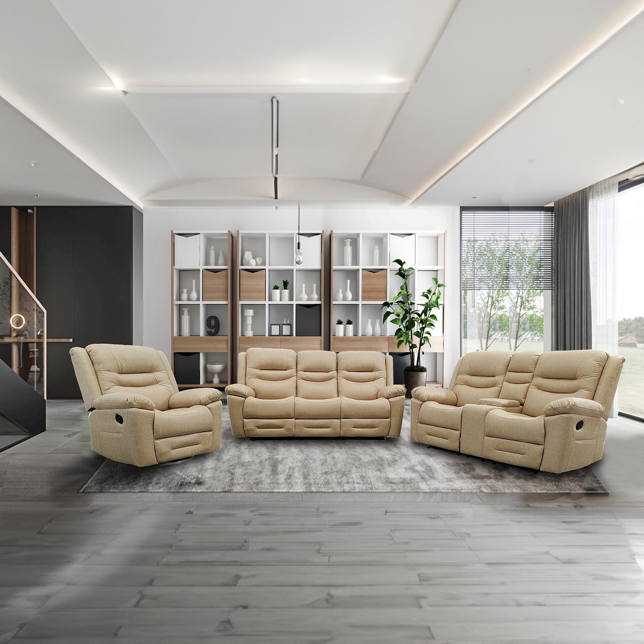 London 3+2+1 Seater Recliner Sofa Package-hbxfurniture-sofasandarmchairs-reclinersofas-image-1