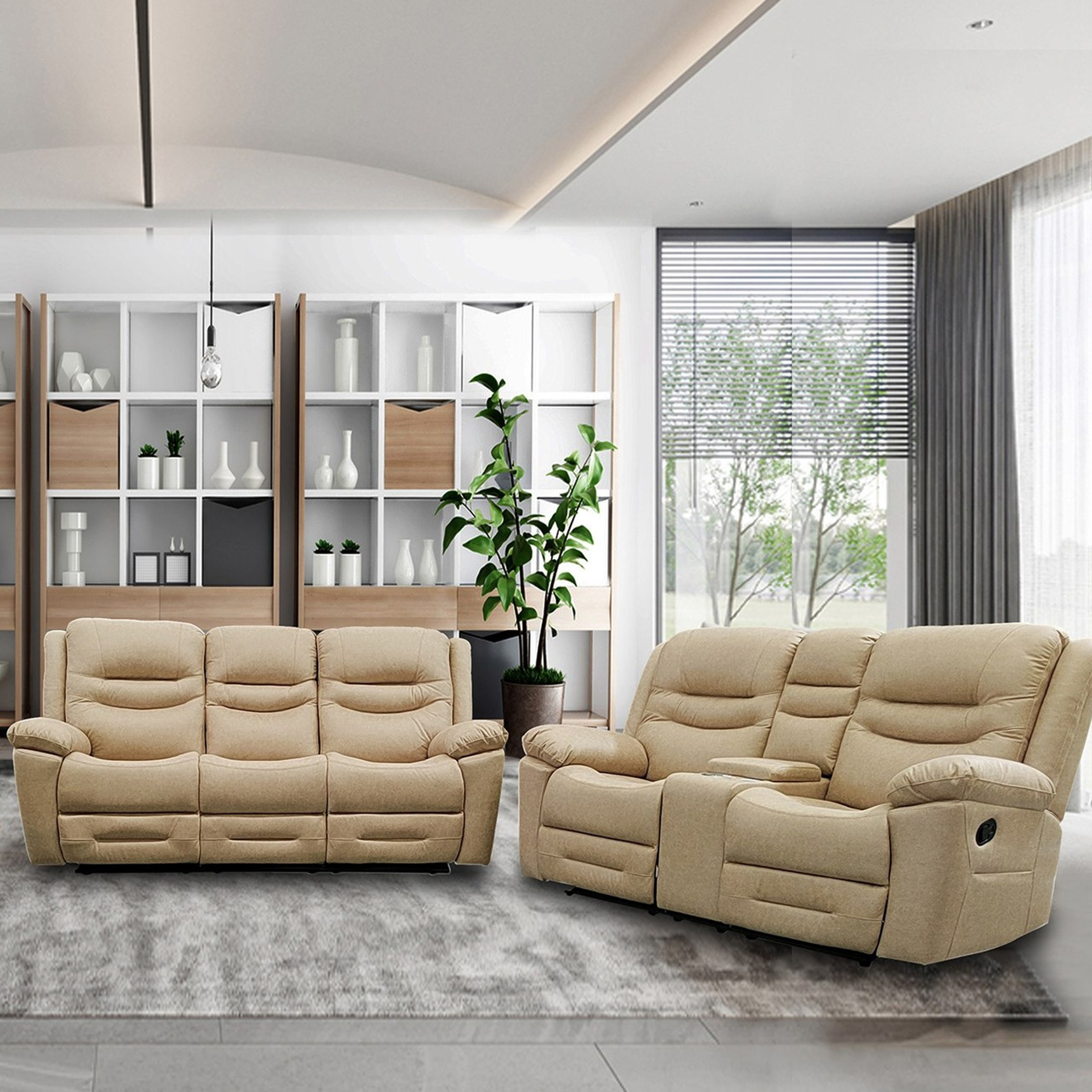 London 3+2 Seater Recliner Sofa Package-hbxfurniture-sofasandarmchairs-reclinersofas-image-1