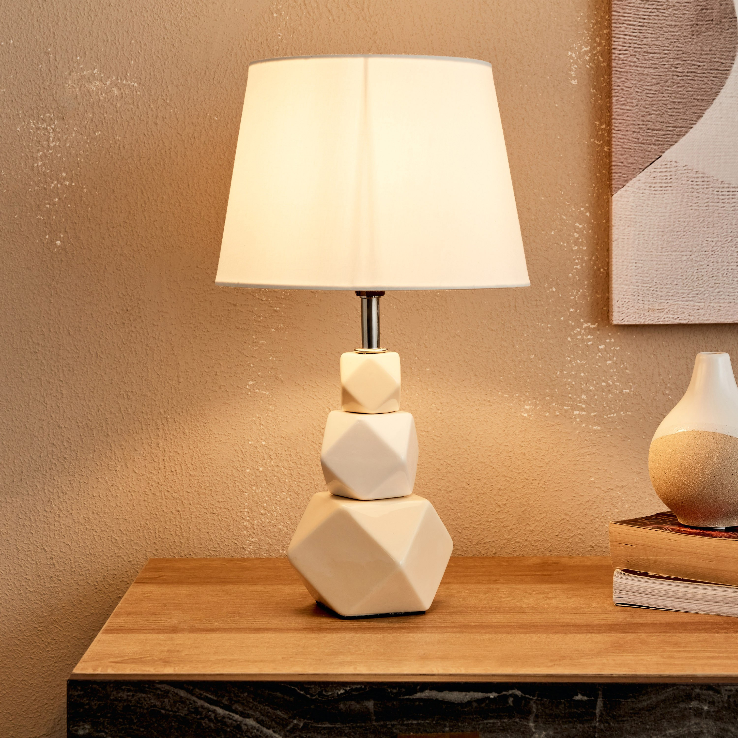 Clarc 2-Piece Ceramic Table Lamp Package - 21.5x21.5x38 cm-hbxlivingroom-lighting-tablelamps-image-2