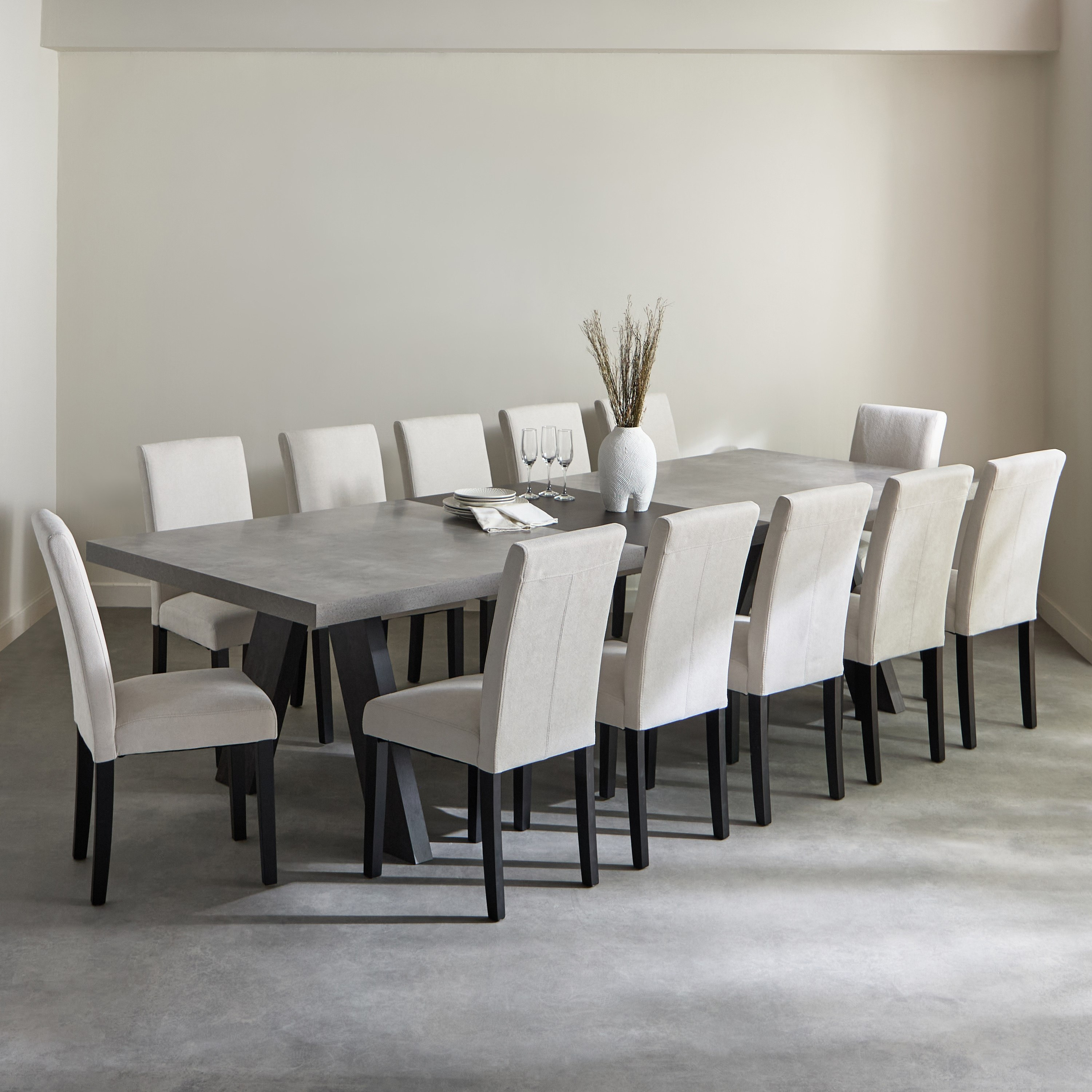 Manhattan Lux 12-Seater Dining Table with 12 Bali Dining Chairs-hbxdiningroom-diningtablesandsets-diningsets-twelveseater-image-1