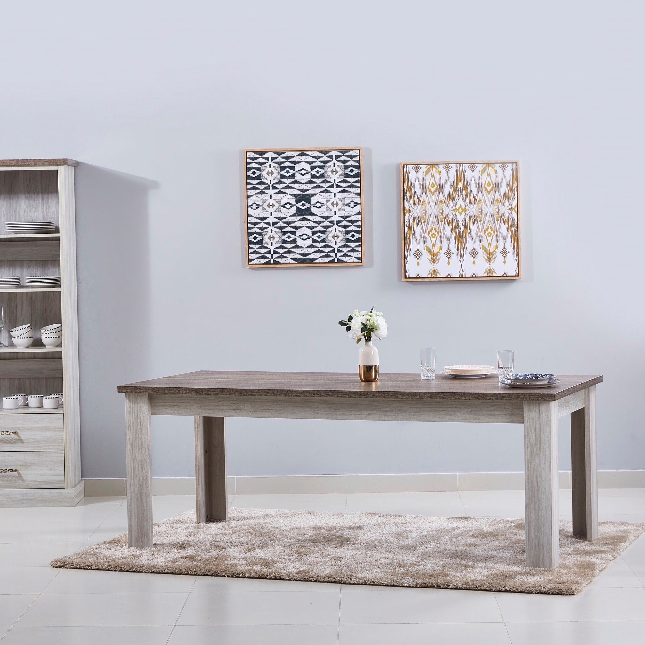 Angelic 8 Seater Dining Table with 8 Finland Dining Chairs-hbxfurniture-diningtablesandsets-diningsets-eightseater-image-1