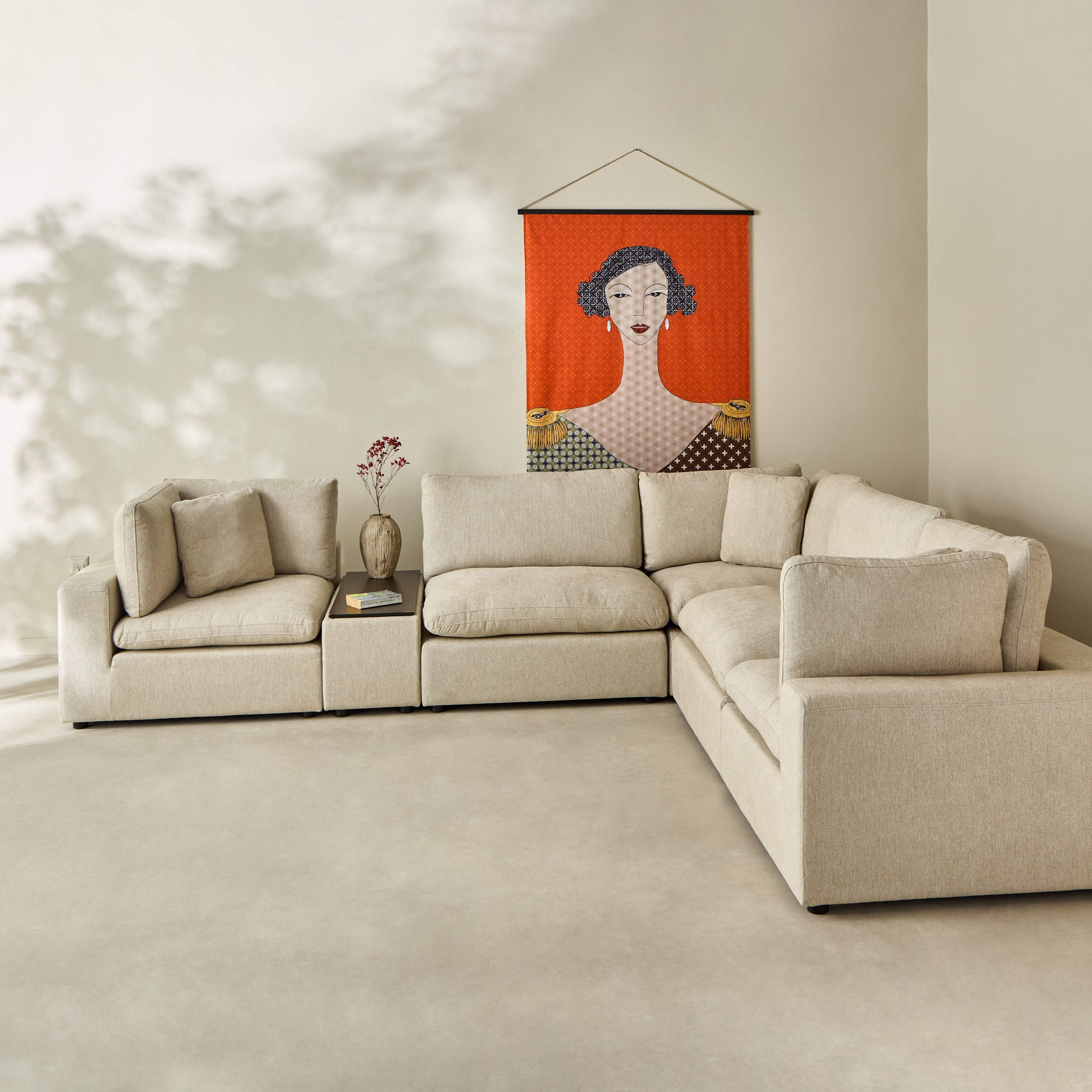 Signora 4-Seater Modular Sofa Package - 3 Corner Sofa, 2 Armless Chair, 1 Console-hbxlivingroom-sofasandarmchairs-sofasetspackage-image-1