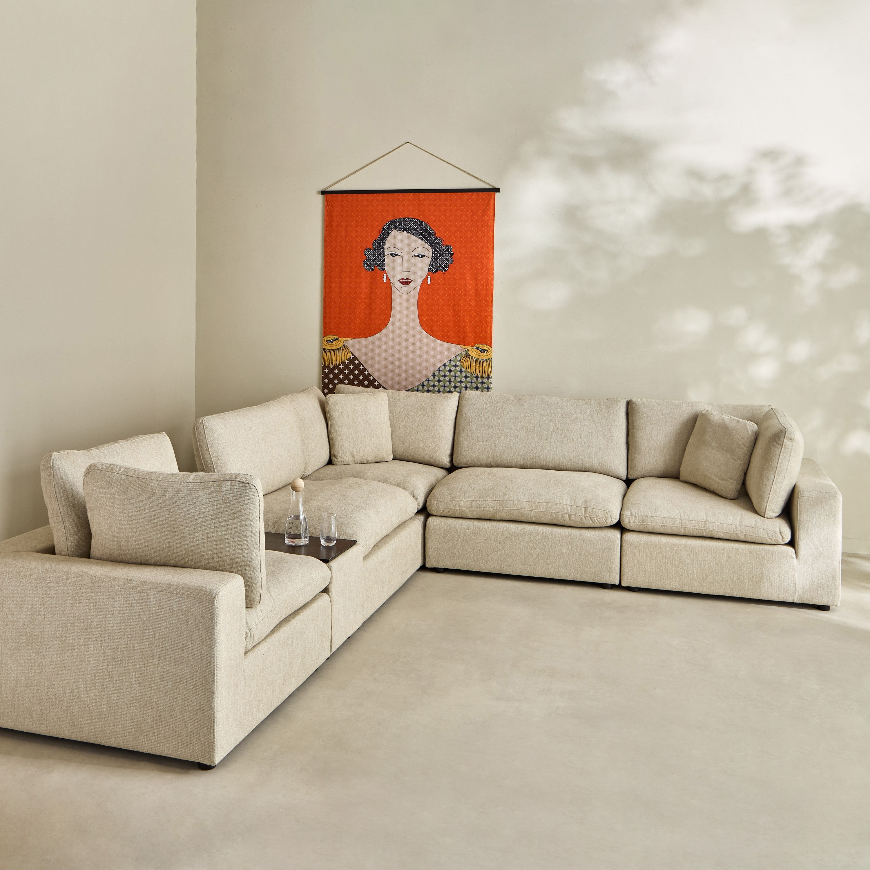 Signora 4-Seater Modular Sofa Package - 3 Corner Sofa, 2 Armless Chair, 1 Console-hbxlivingroom-sofasandarmchairs-sofasetspackage-image-2