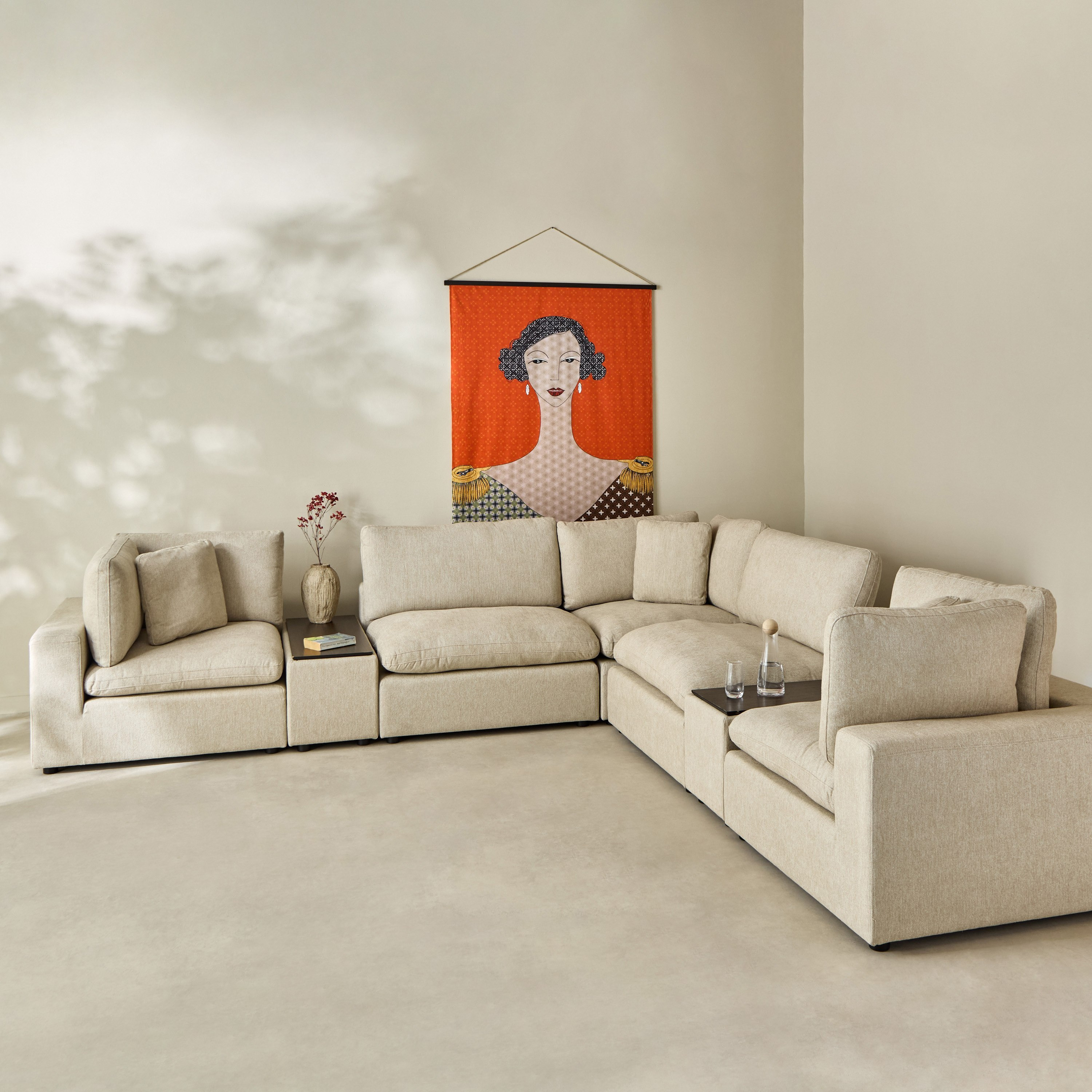Signora 4-Seater Modular Sofa Package - 3 Corner Sofa, 2 Armless Chair, 2 Console-hbxlivingroom-sofasandarmchairs-sofasetspackage-image-1