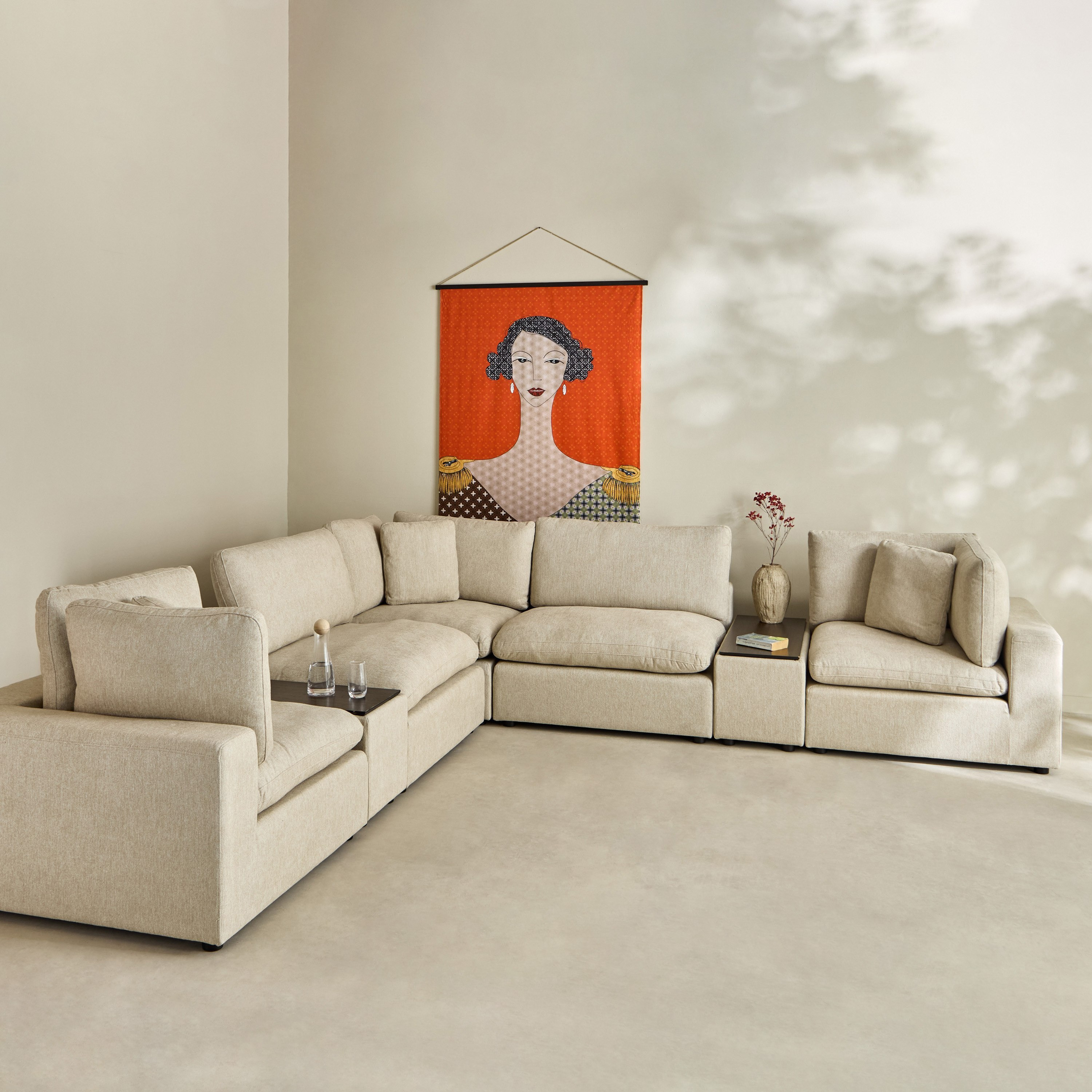 Signora 4-Seater Modular Sofa Package - 3 Corner Sofa, 2 Armless Chair, 2 Console-hbxlivingroom-sofasandarmchairs-sofasetspackage-image-2