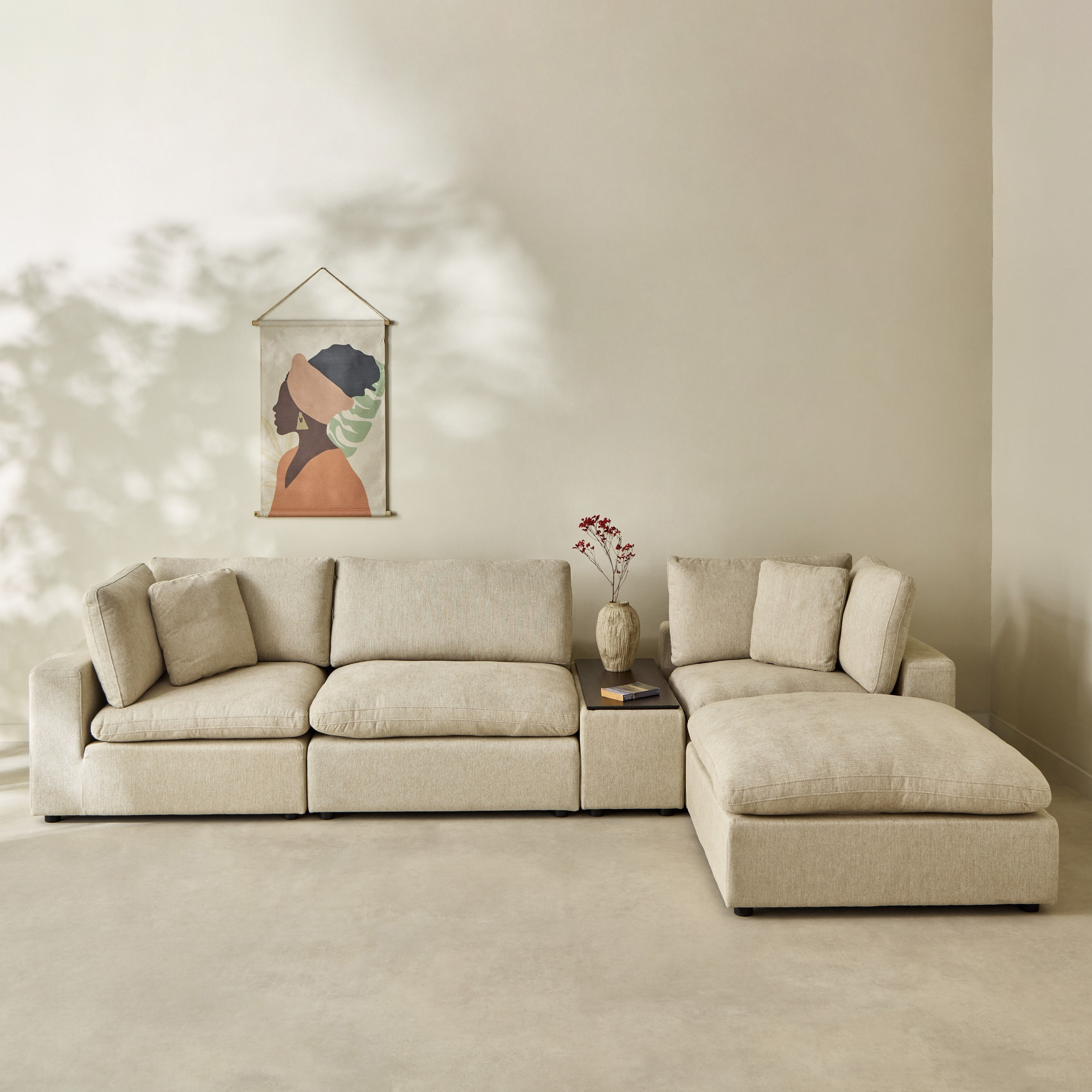 Signora 3-Seater Modular Sofa Package - 2 Corner Sofa, 1 Armless Chair, 1 Ottoman, 1 Console-hbxlivingroom-sofasandarmchairs-sofasetspackage-image-1