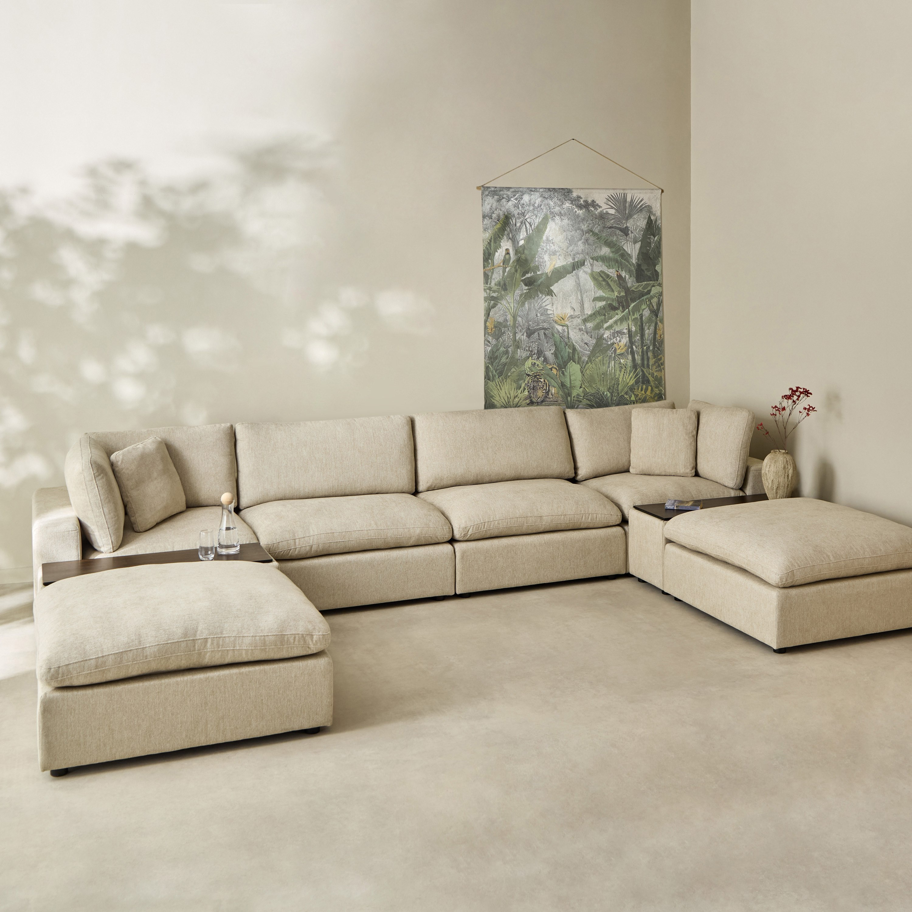 Signora 4-Seater Modular Sofa Package - 2 Corner Sofa, 2 Armless Chair, 2 Console, 2 Ottoman-hbxlivingroom-sofasandarmchairs-sofasetspackage-image-1