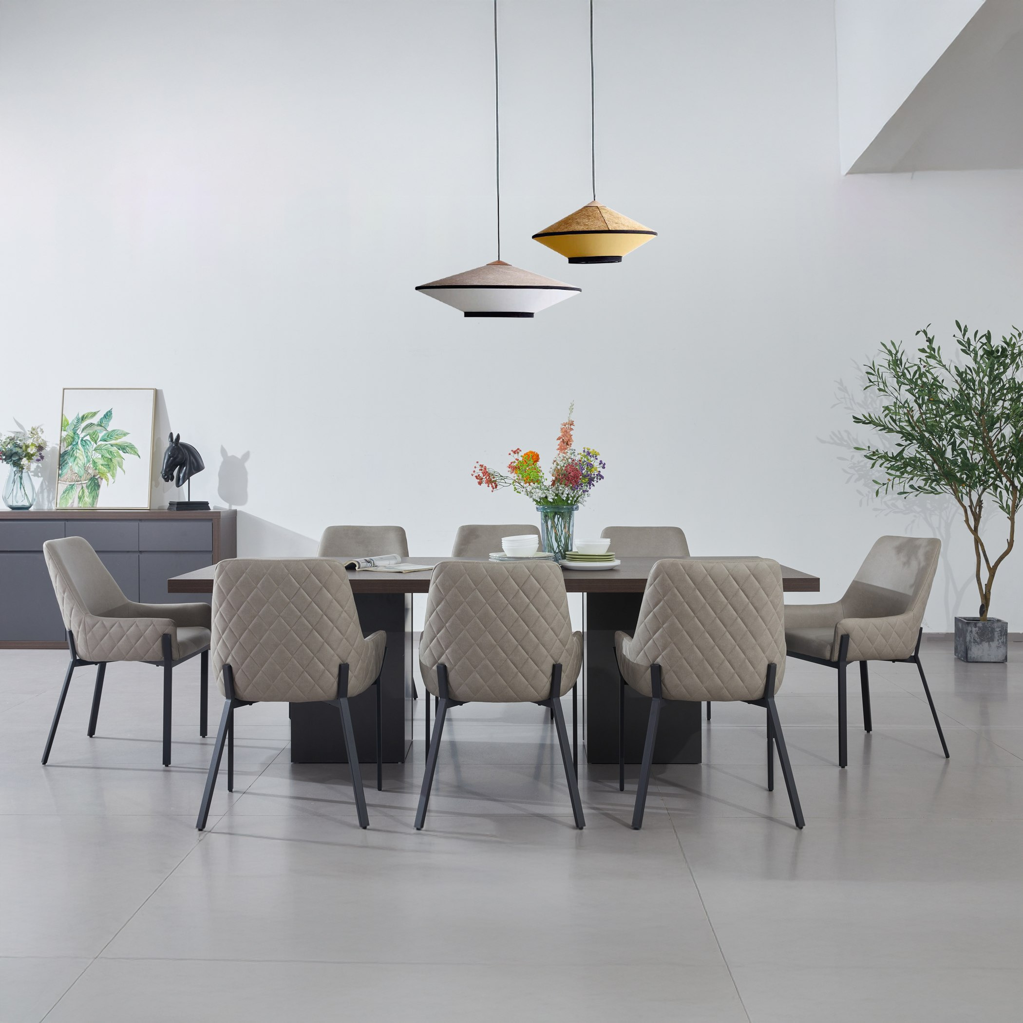 Winchester 8-Seater Dining Table with Chairs and Sideboard Package-hbxfurniture-diningtablesandsets-diningsets-eightseater-image-1