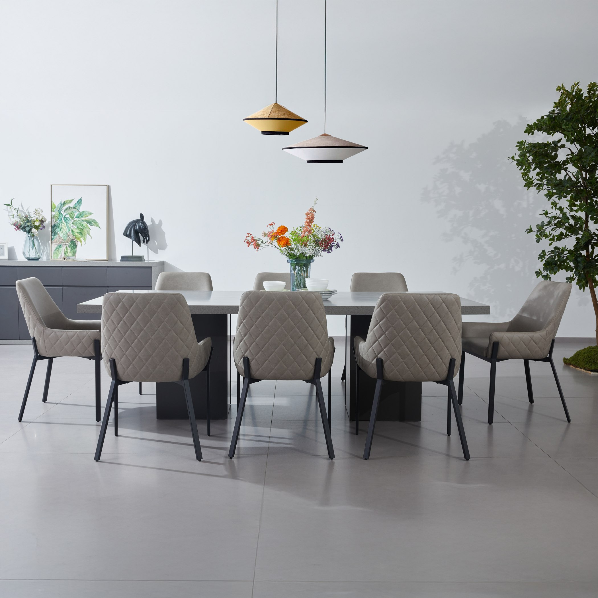 Winchester 8-Seater Dining Table with Chairs and Sideboard Package-hbxfurniture-diningtablesandsets-diningsets-eightseater-image-1