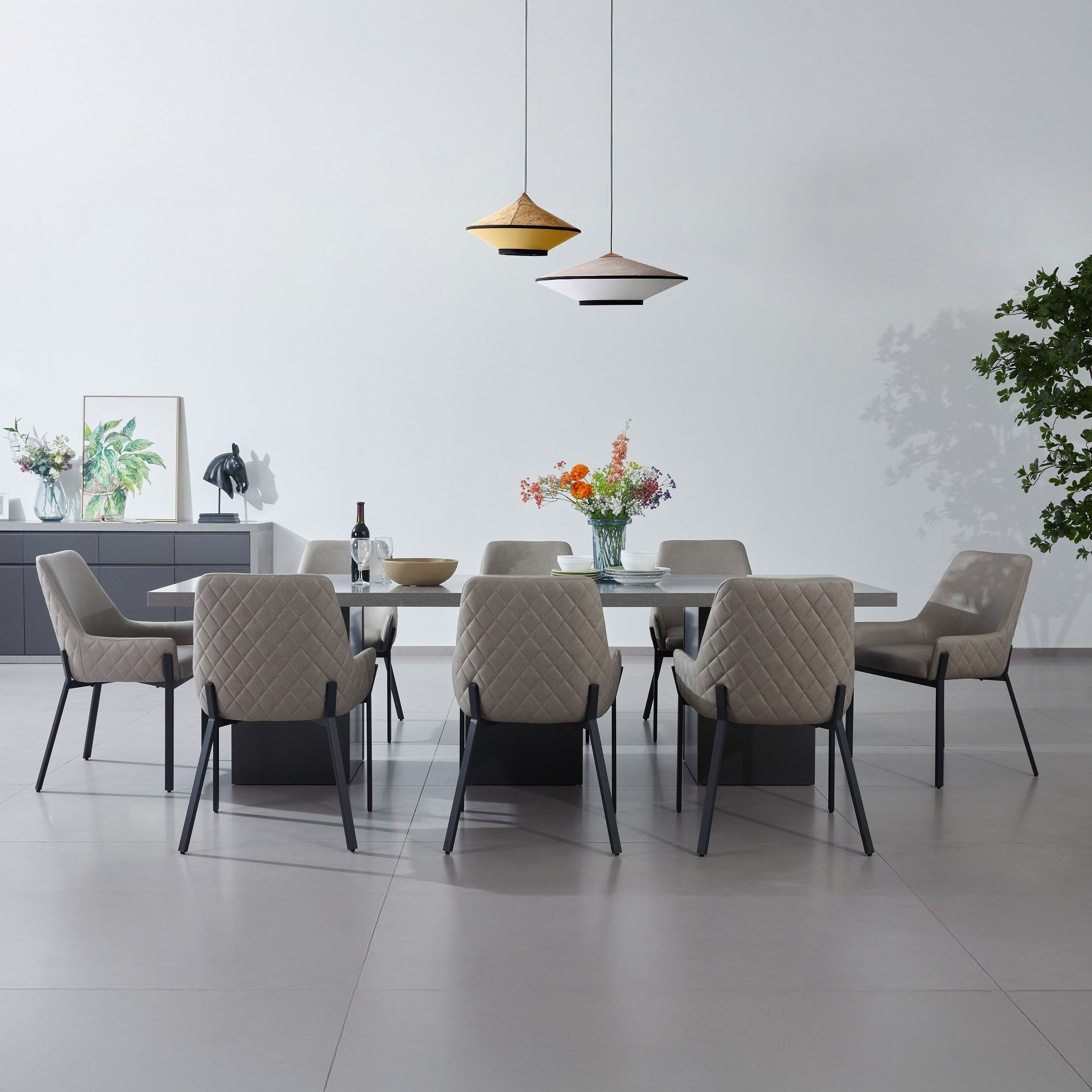 Winchester XL 8-Seater Dining Table with Chairs and Sideboard Package-hbxfurniture-diningtablesandsets-diningsets-eightseater-image-1