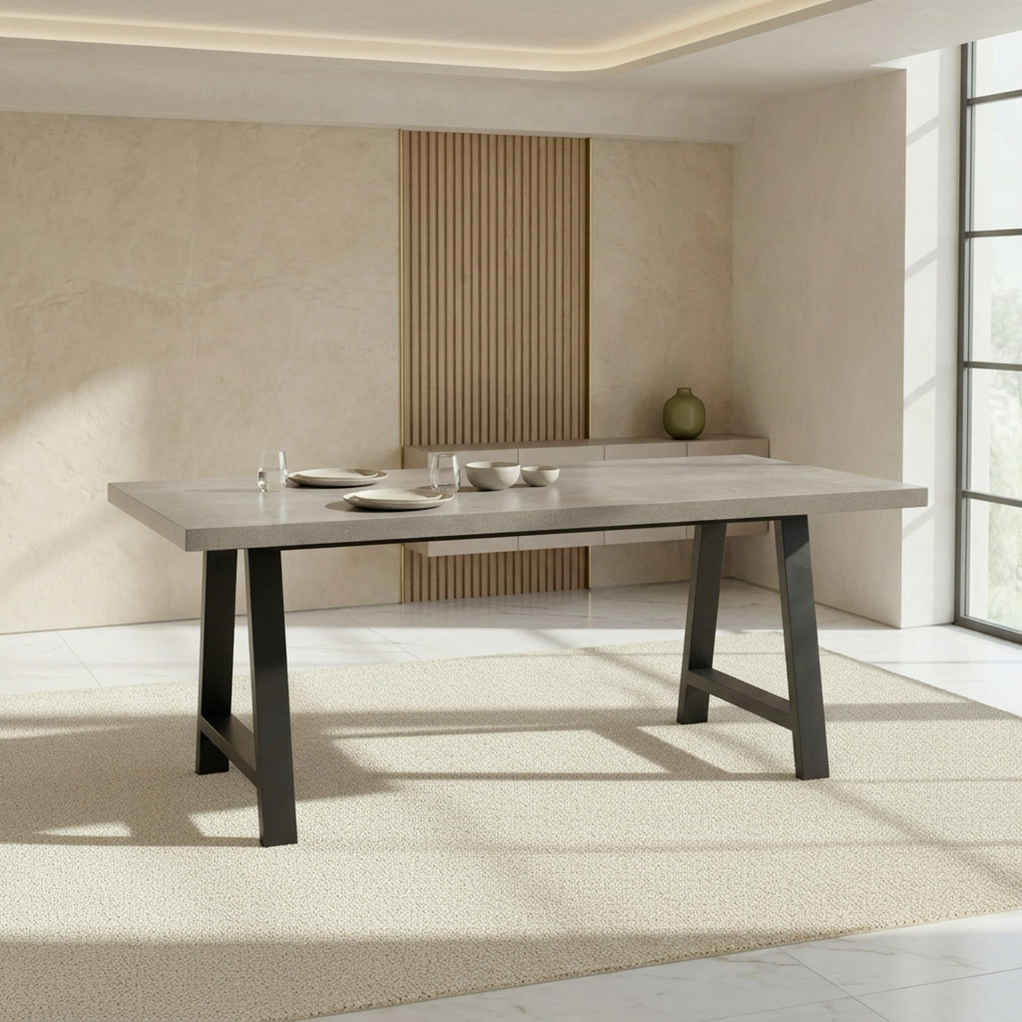 Modula Dining Table Buy Iris 6-Seater A Shaped Modular Dining Table Online in UAE | Homebox