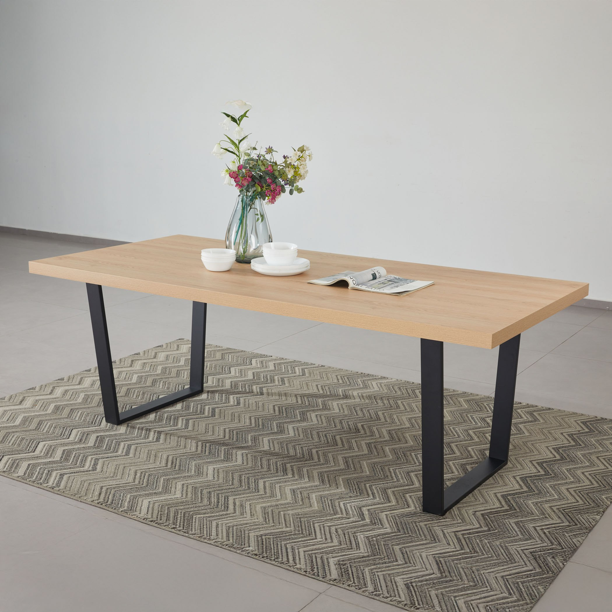 Iris 6-Seater U Shape Modular Dining Table-hbxdiningroom-diningtablesandsets-diningtables-sixseater-image-6