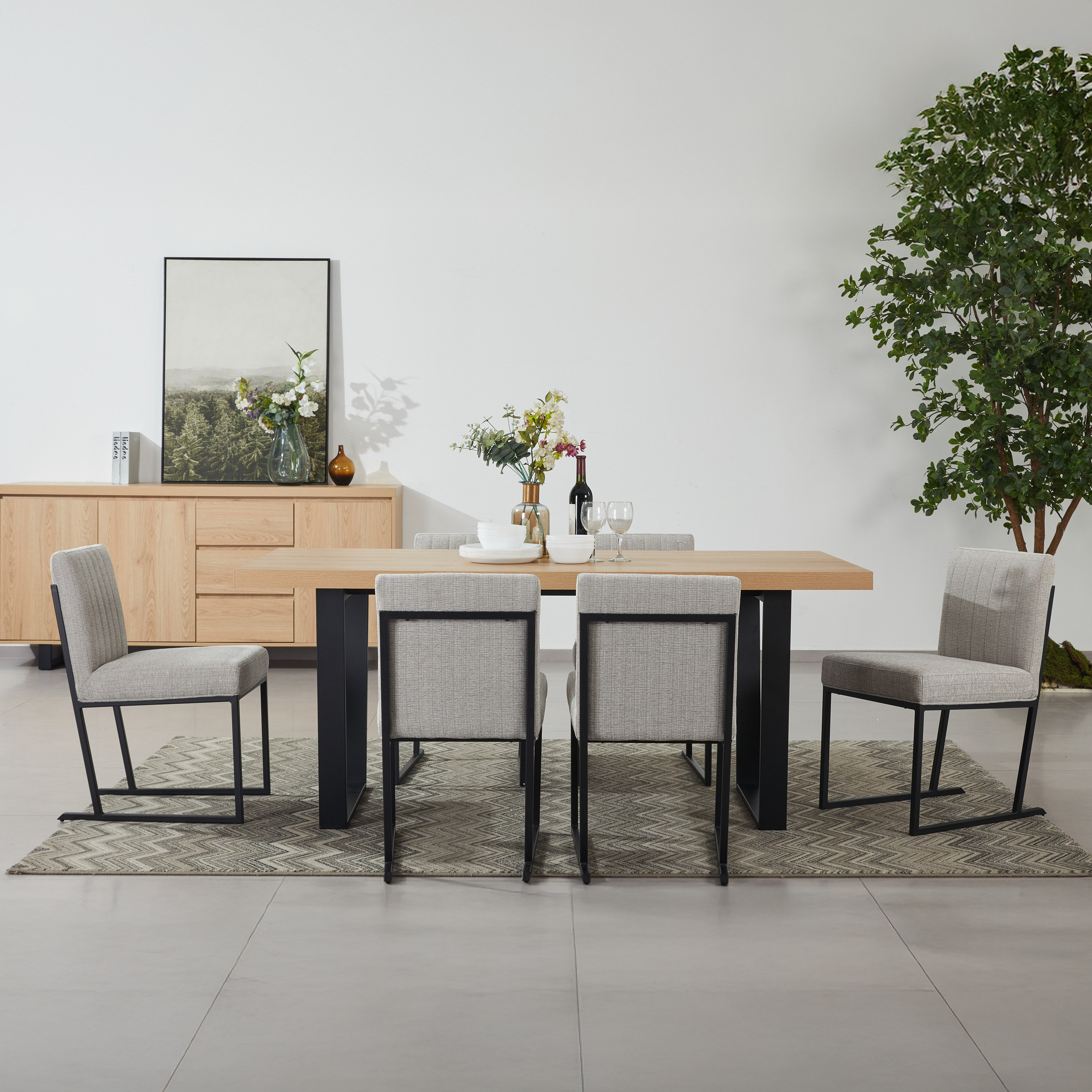 Iris 6-Seater U-Shape Modular Dining Set with Sideboard-hbxdiningroom-diningtablesandsets-diningsets-diningpackages-image-1