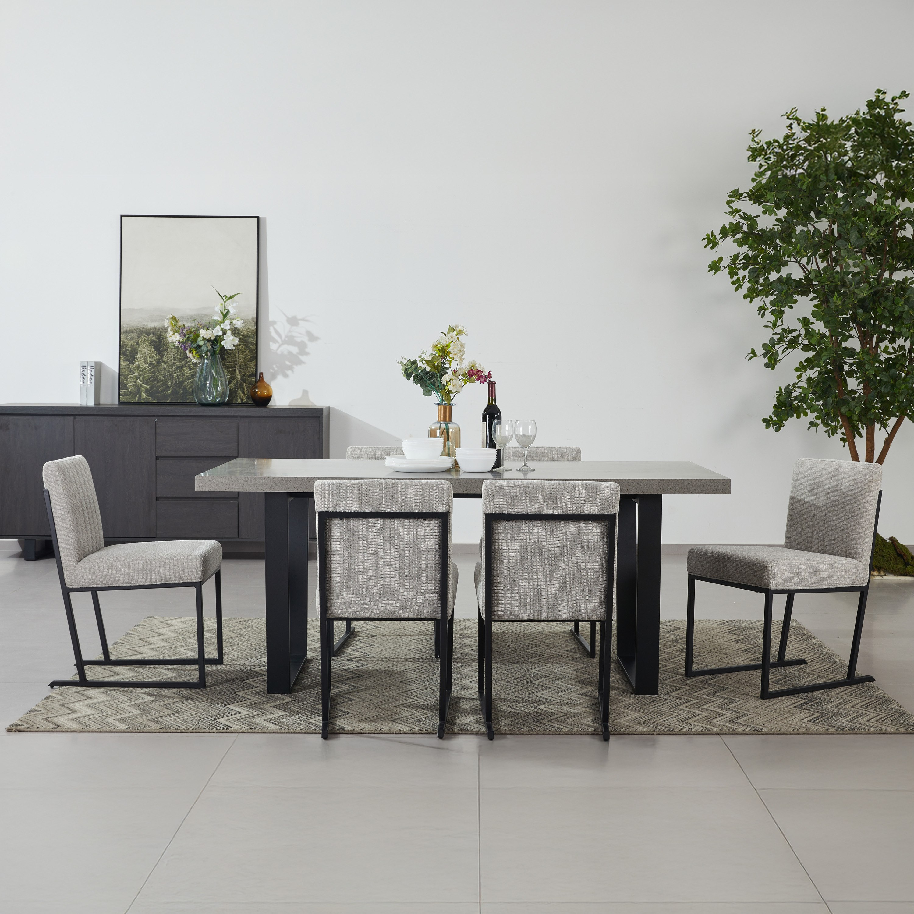 Iris 6-Seater U-Shape Modular Dining Set with Sideboard-hbxdiningroom-diningtablesandsets-diningsets-diningpackages-image-1