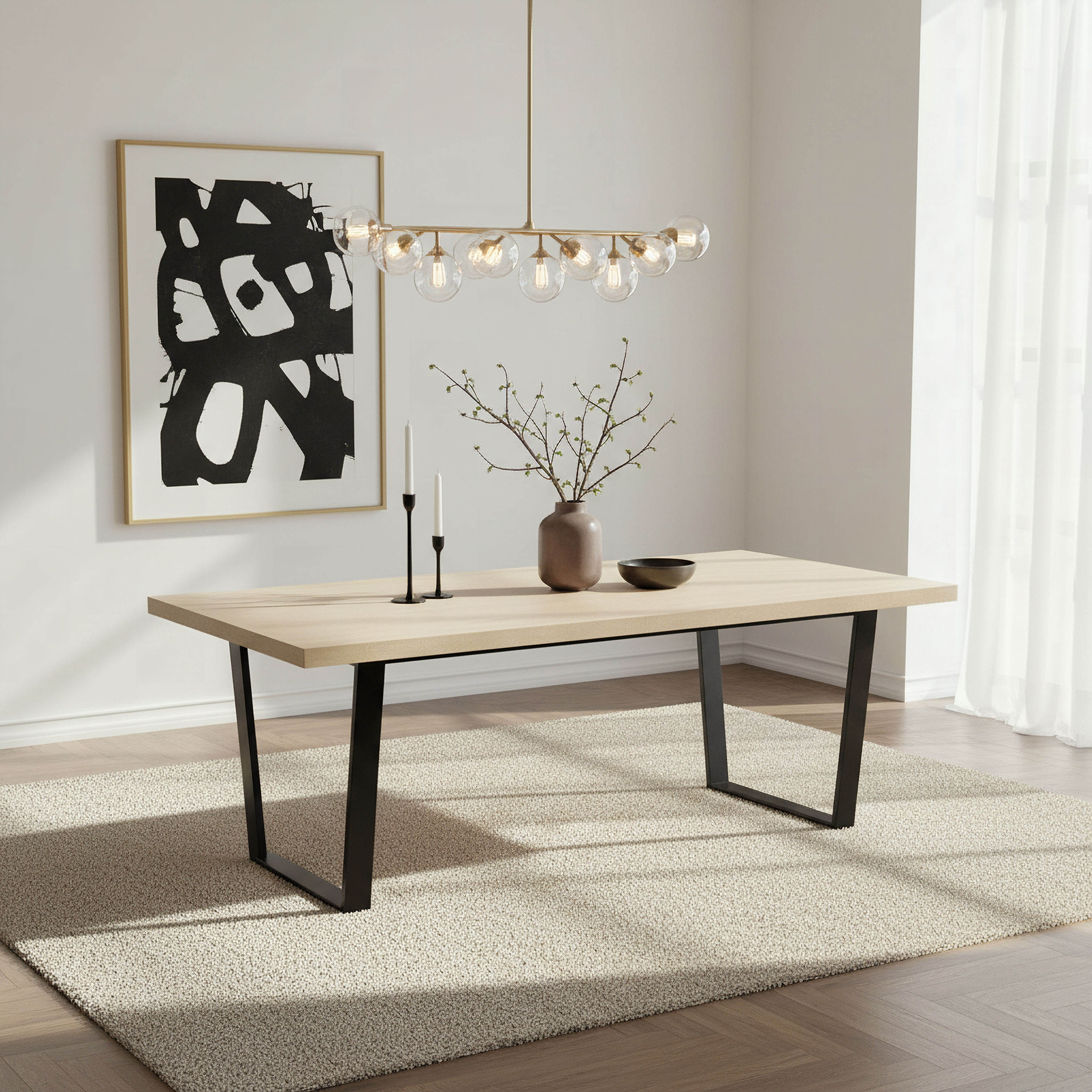 Iris 8-Seater U Shape Modular Dining Table-hbxfurniture-diningroom-diningsets-eightseater-image-5