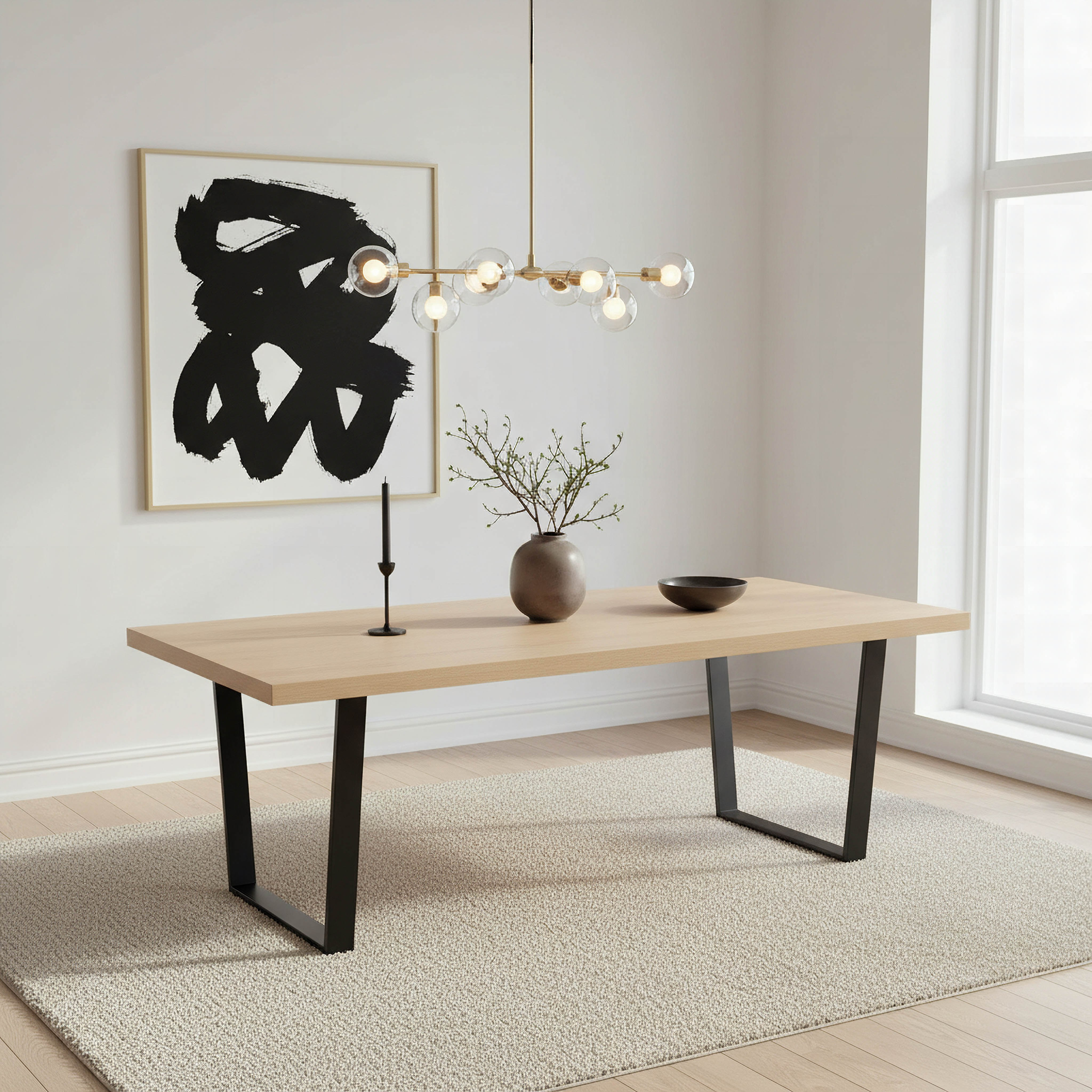 Iris 8-Seater U Shape Modular Dining Table-hbxfurniture-diningroom-diningsets-eightseater-image-5
