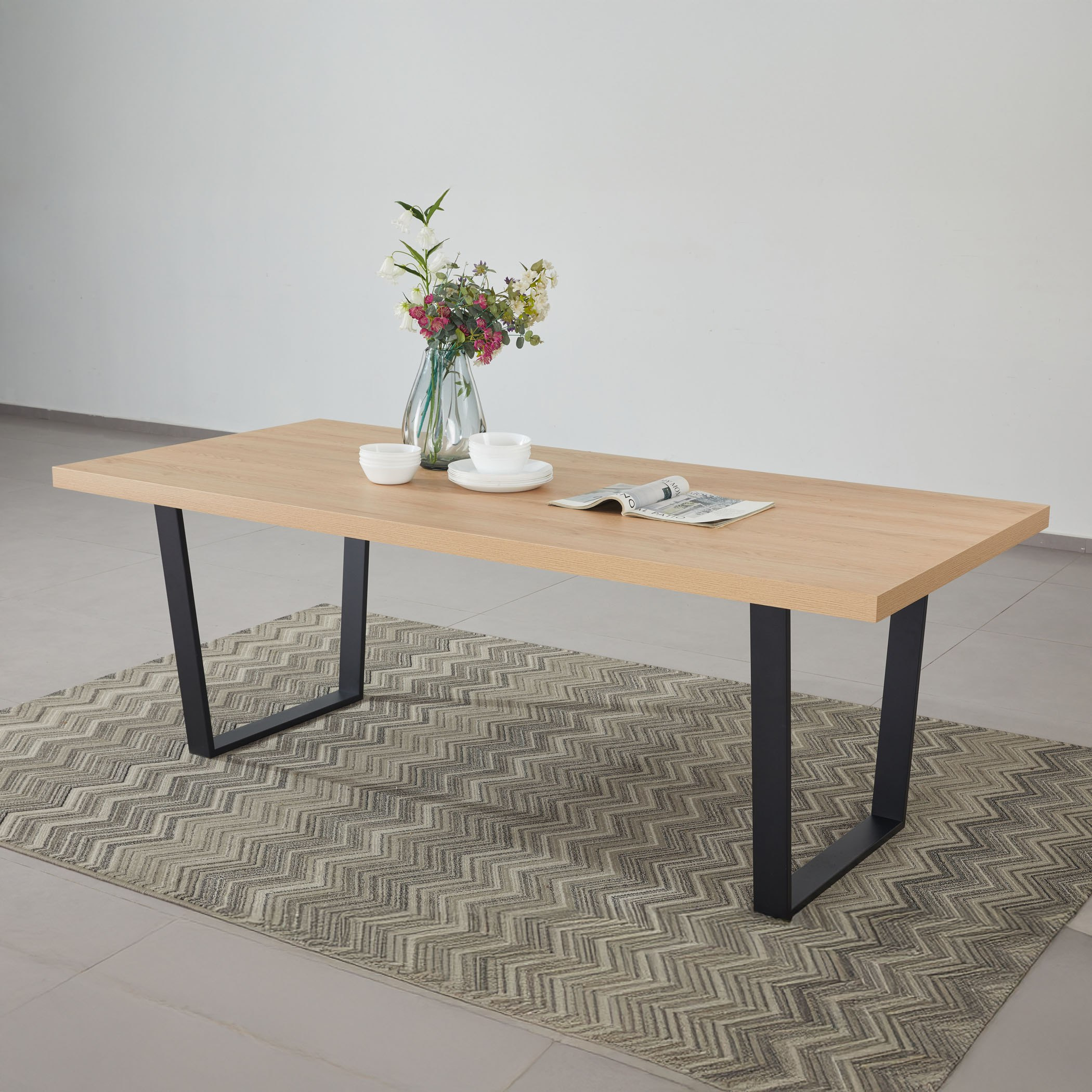 Iris 8-Seater U Shape Modular Dining Table-hbxfurniture-diningroom-diningsets-eightseater-image-6
