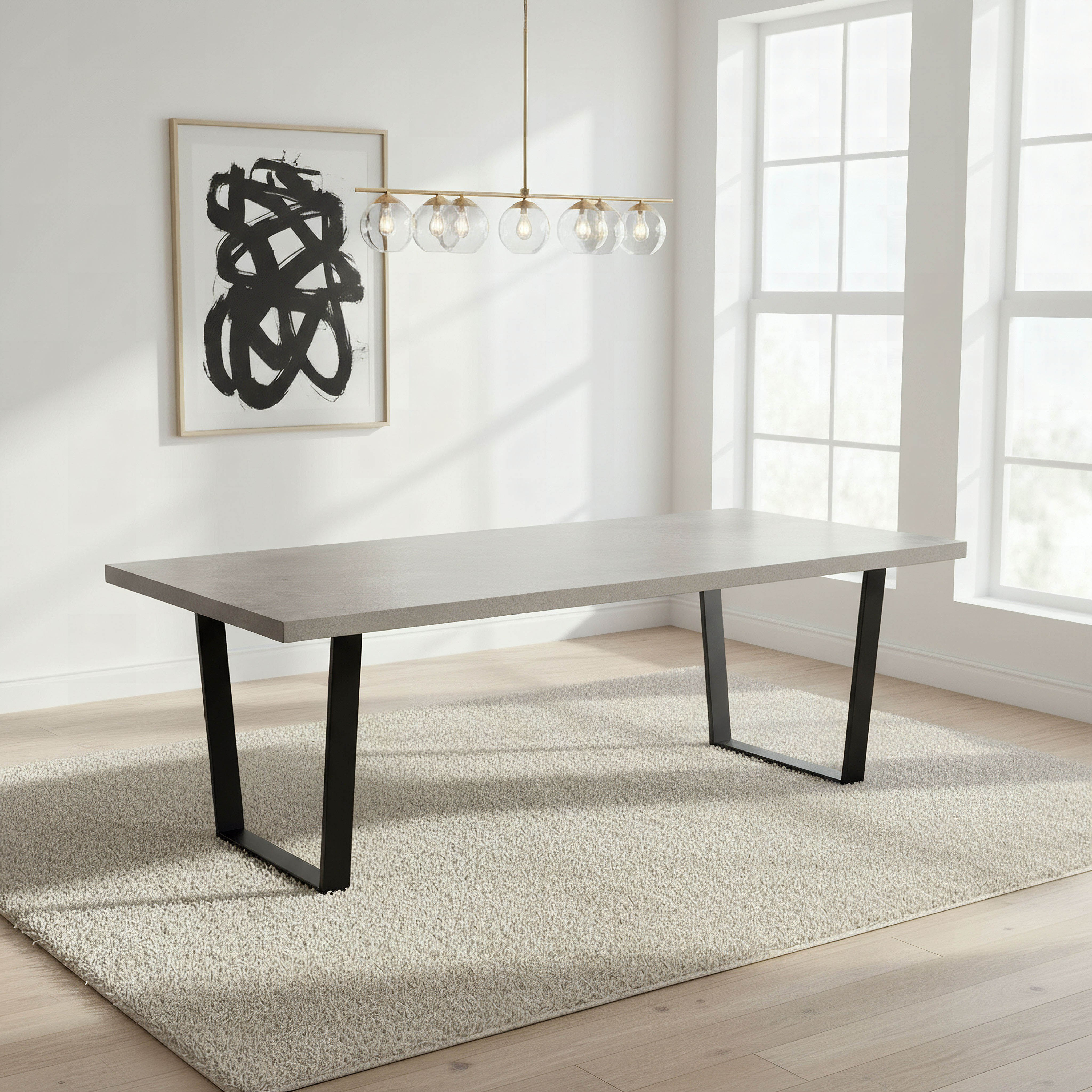 Iris 8-Seater U Shape Modular Dining Table-hbxfurniture-diningroom-diningsets-eightseater-image-1