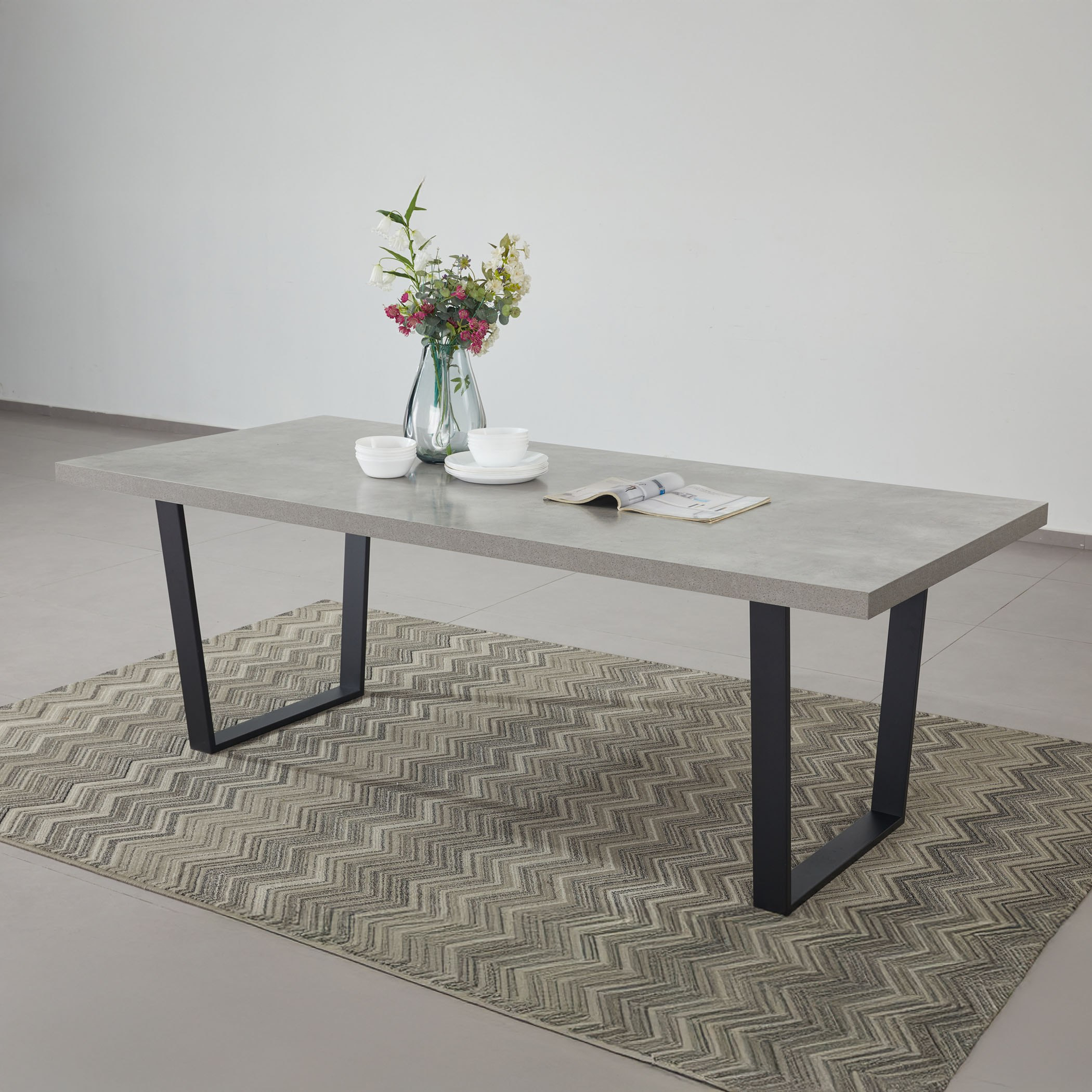 Iris 8-Seater U Shape Modular Dining Table-hbxfurniture-diningroom-diningsets-eightseater-image-6