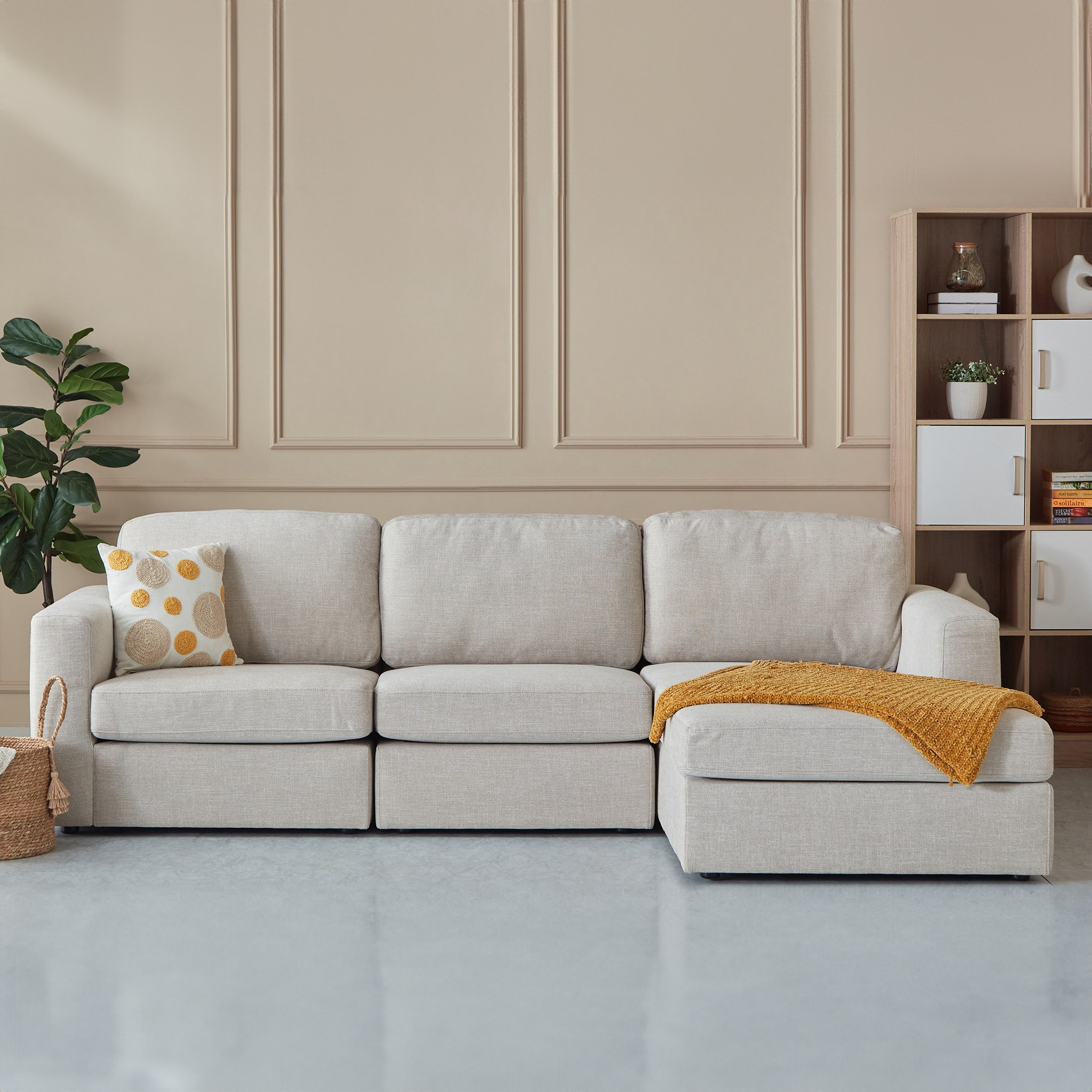 iModular 4-Seater Modular Sofa Package - 1 Armless Chair, 1 Left Arm Chair & 1 Right Arm Chaise-hbxlivingroom-sofasandarmchairs-sofasetspackage-image-1