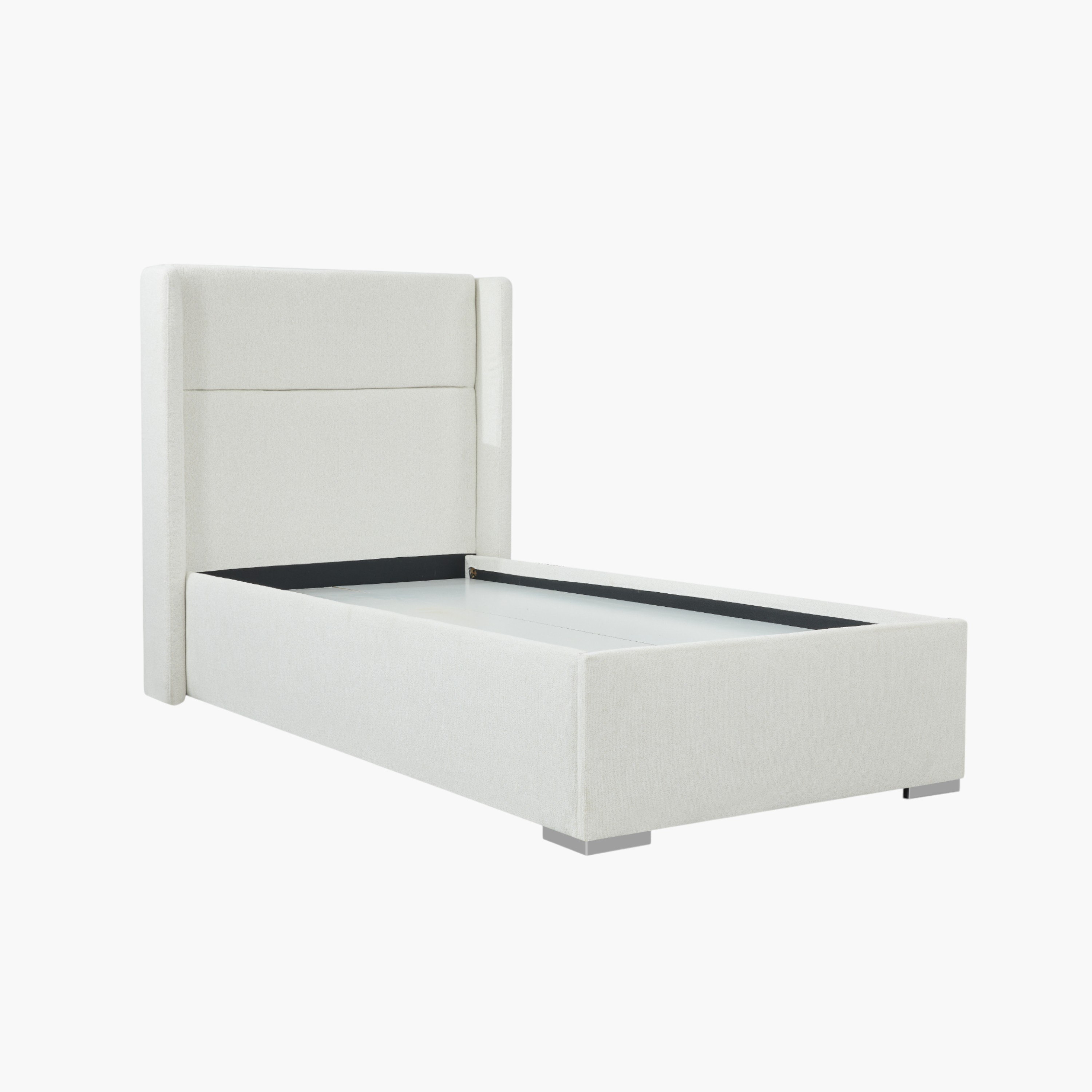 Orion Ray Wing Smart Upholstered Single Bed - 90x200 cm-hbxbedroom-bedsandbedsets-bedroompackages-image-2