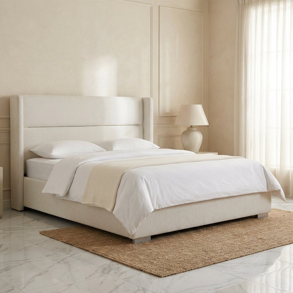 Orion Ray Wing Smart Upholstered Queen Bed - 160x200 cm-hbxbedroom-bedsandbedsets-beds-queen-image-1