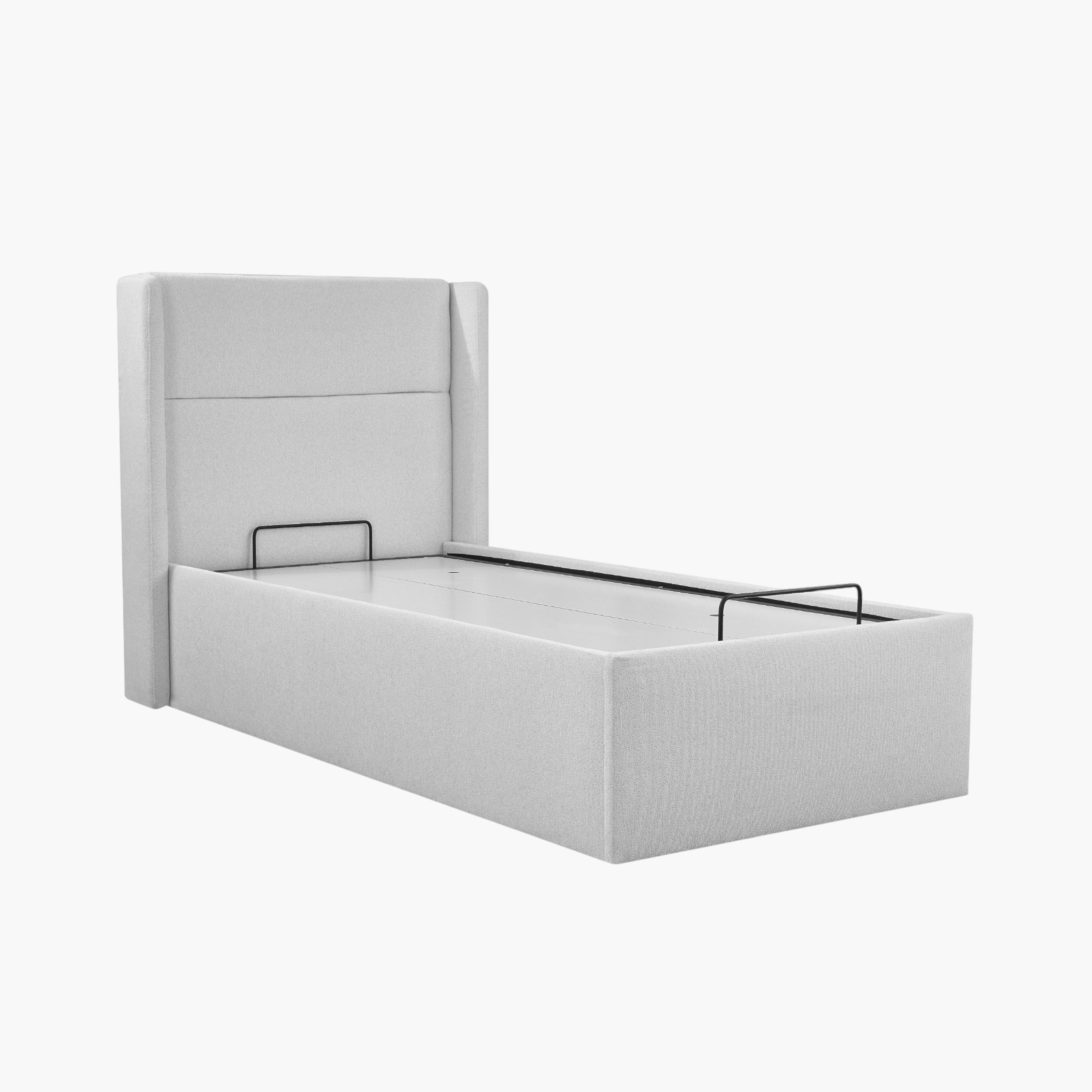 Orion Ray Wing Smart Hydraulic Storage Upholstered Single Bed - 90x200 cm-hbxkidsandyouth-bedsandbedsets-beds-single-image-2