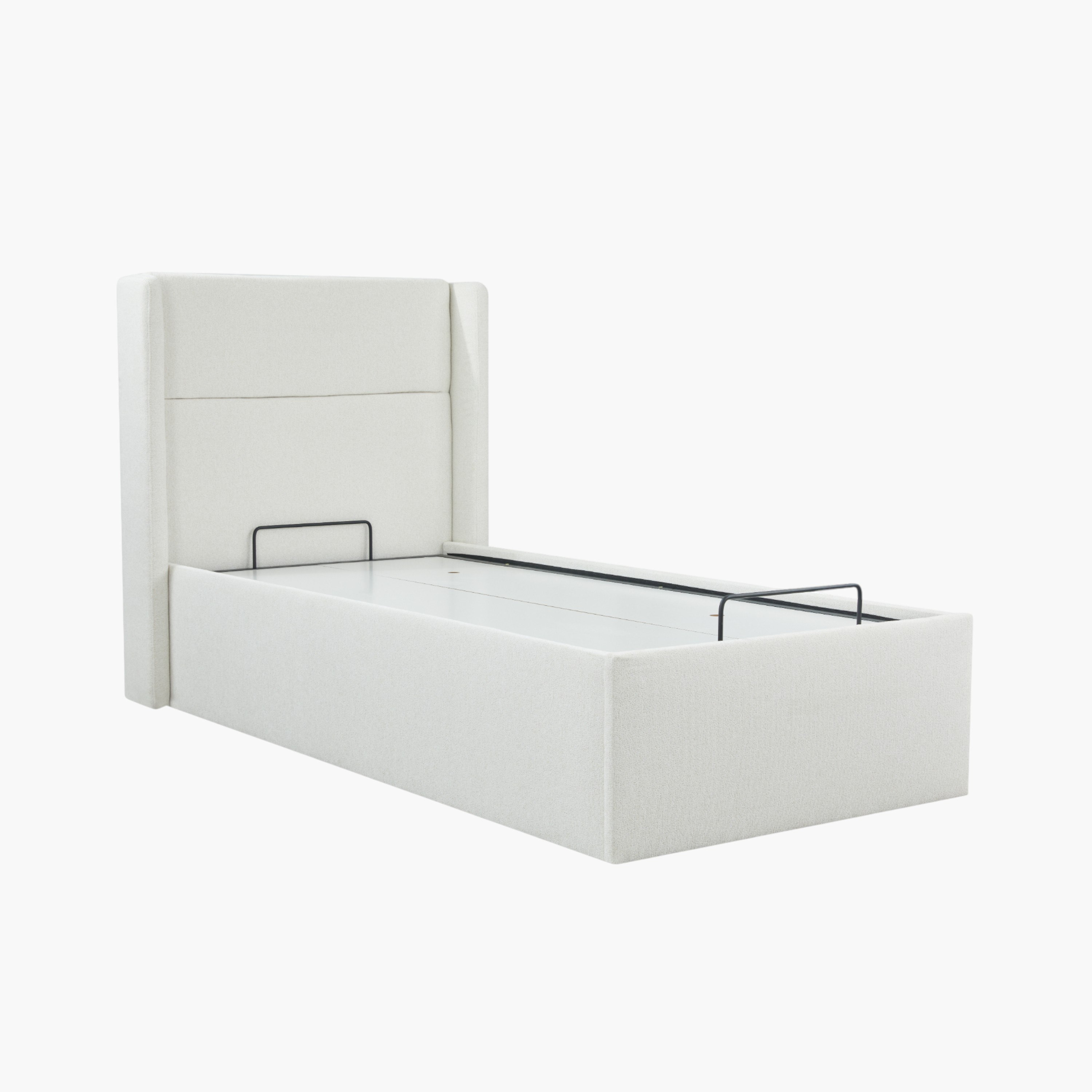 Orion Ray Wing Smart Hydraulic Storage Upholstered Single Bed - 90x200 cm-hbxkidsandyouth-bedsandbedsets-beds-single-image-2