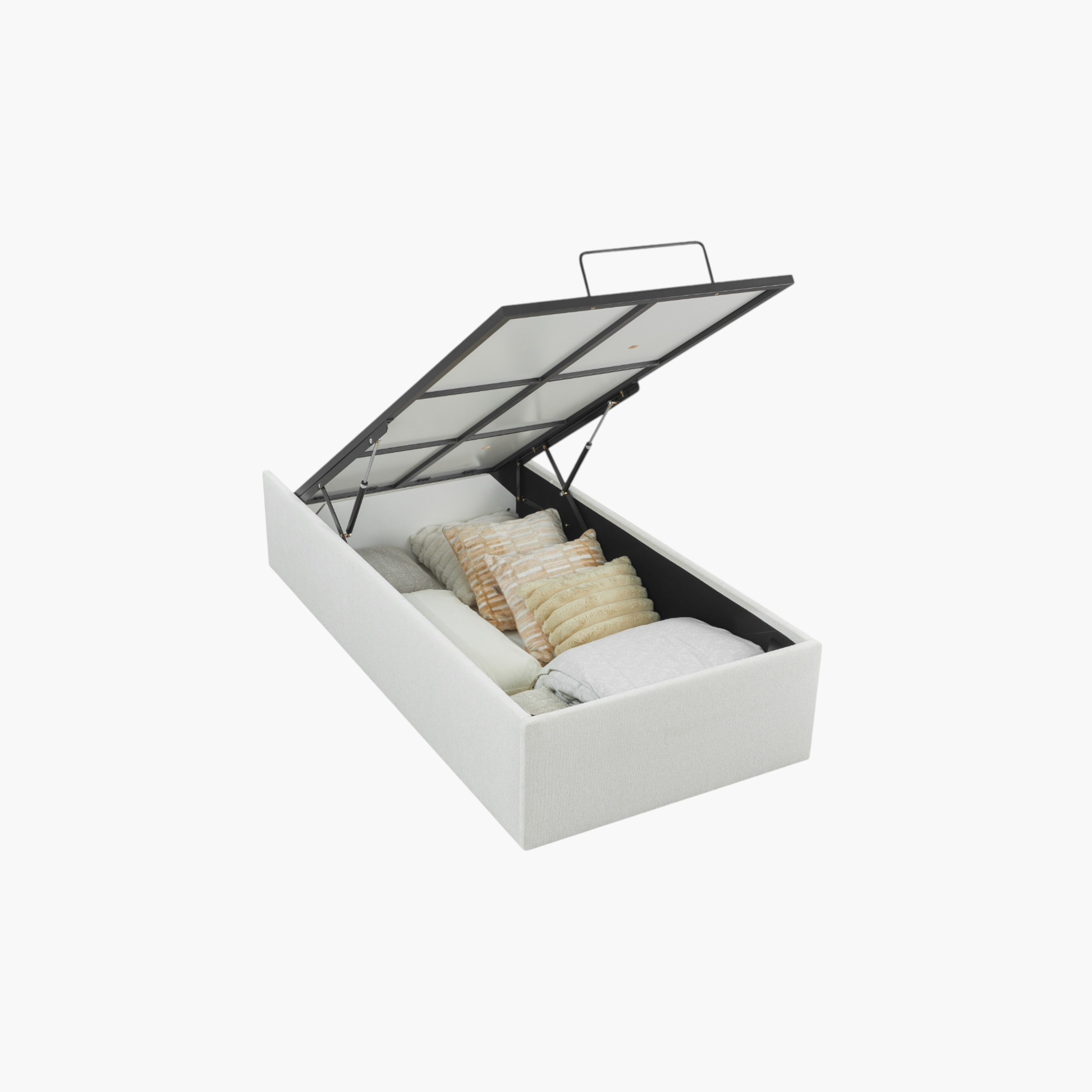 Orion Ray Wing Smart Hydraulic Storage Upholstered Single Bed - 90x200 cm-hbxkidsandyouth-bedsandbedsets-beds-single-image-4