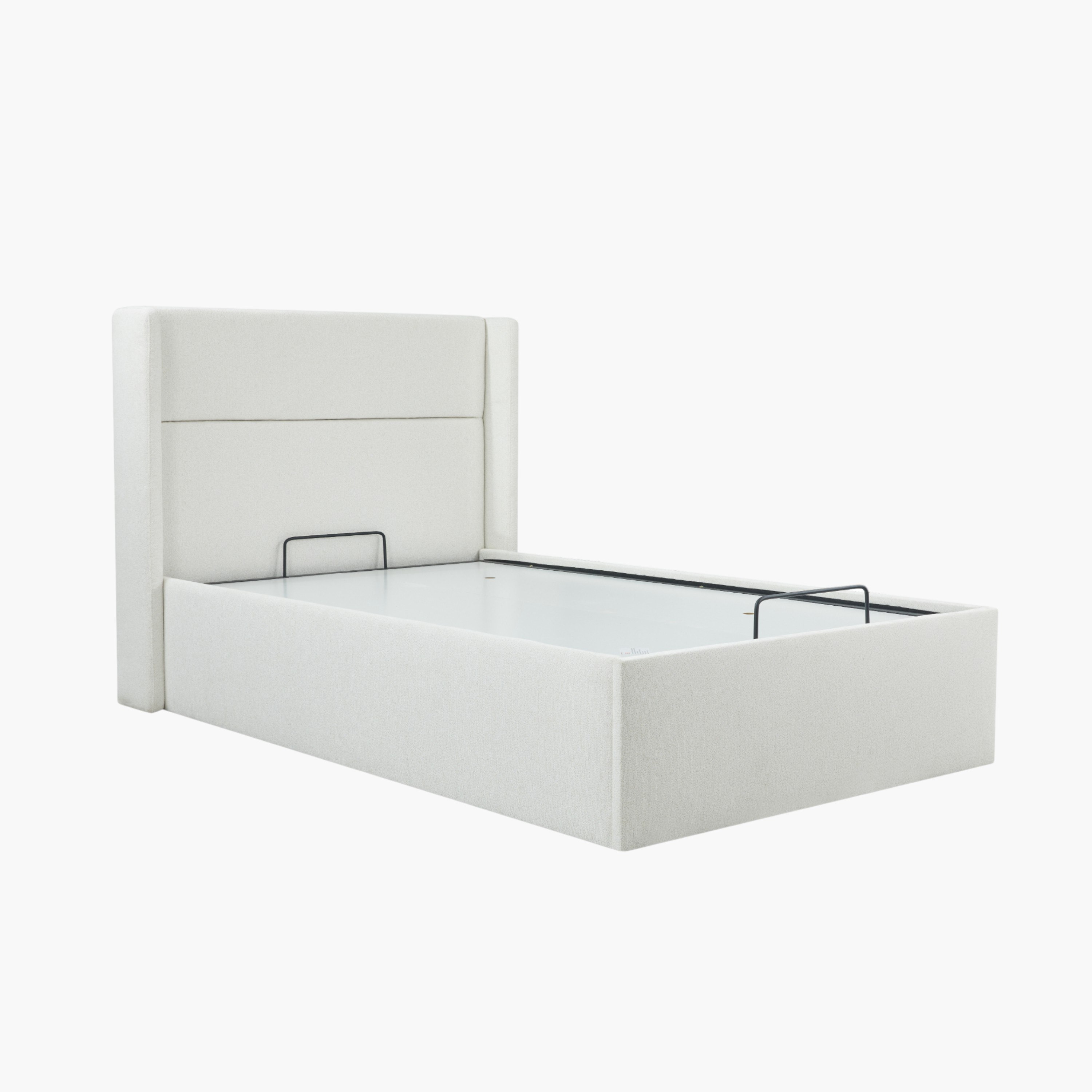 Orion Ray Wing Smart Hydraulic Storage Upholstered Twin Bed - 120x200 cm-hbxbedroom-bedsandbedsets-upholsteredbeds-twin-image-2