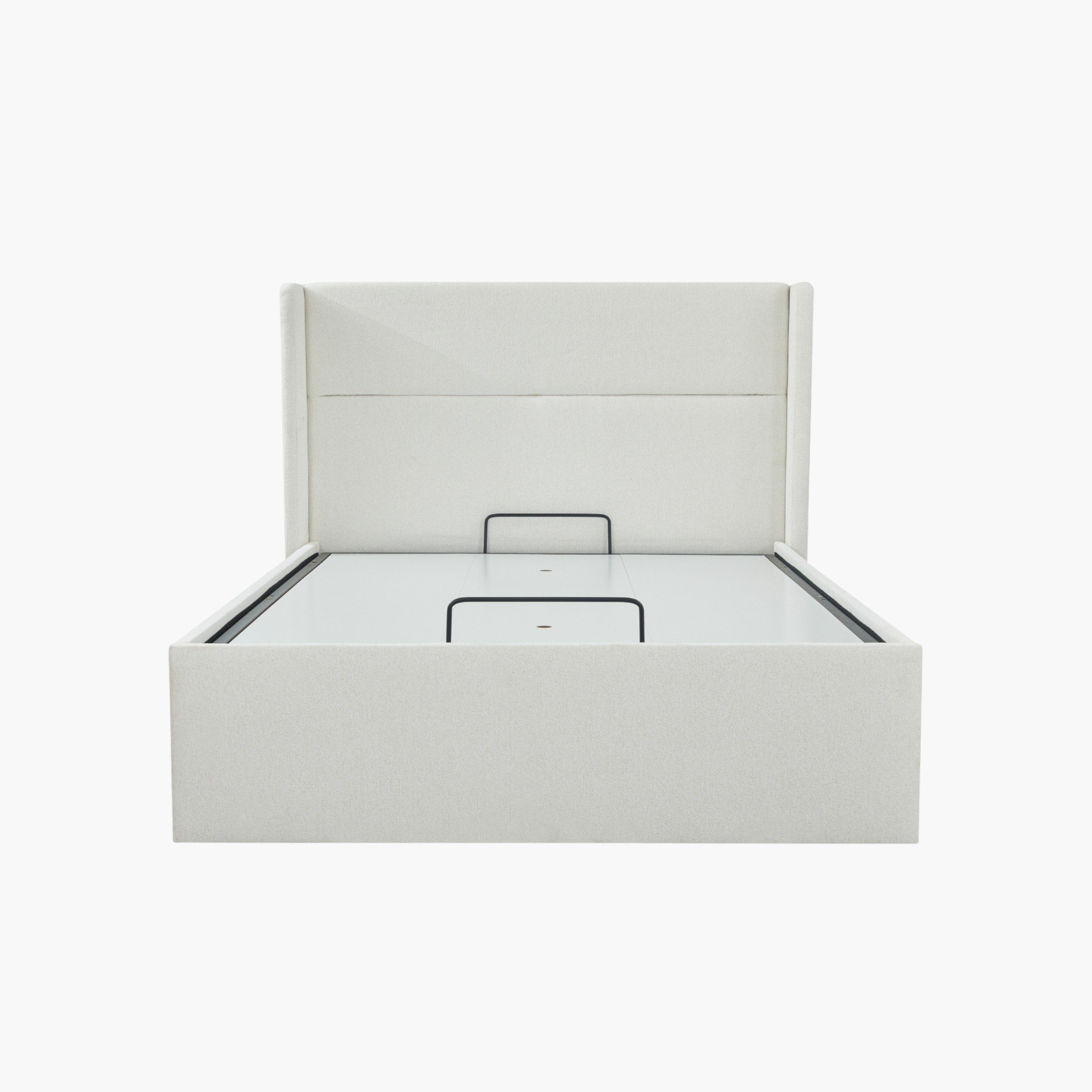 Orion Ray Wing Smart Hydraulic Storage Upholstered Double Bed - 140x200 cm-hbxbedroom-bedsandbedsets-beds-queen-image-1