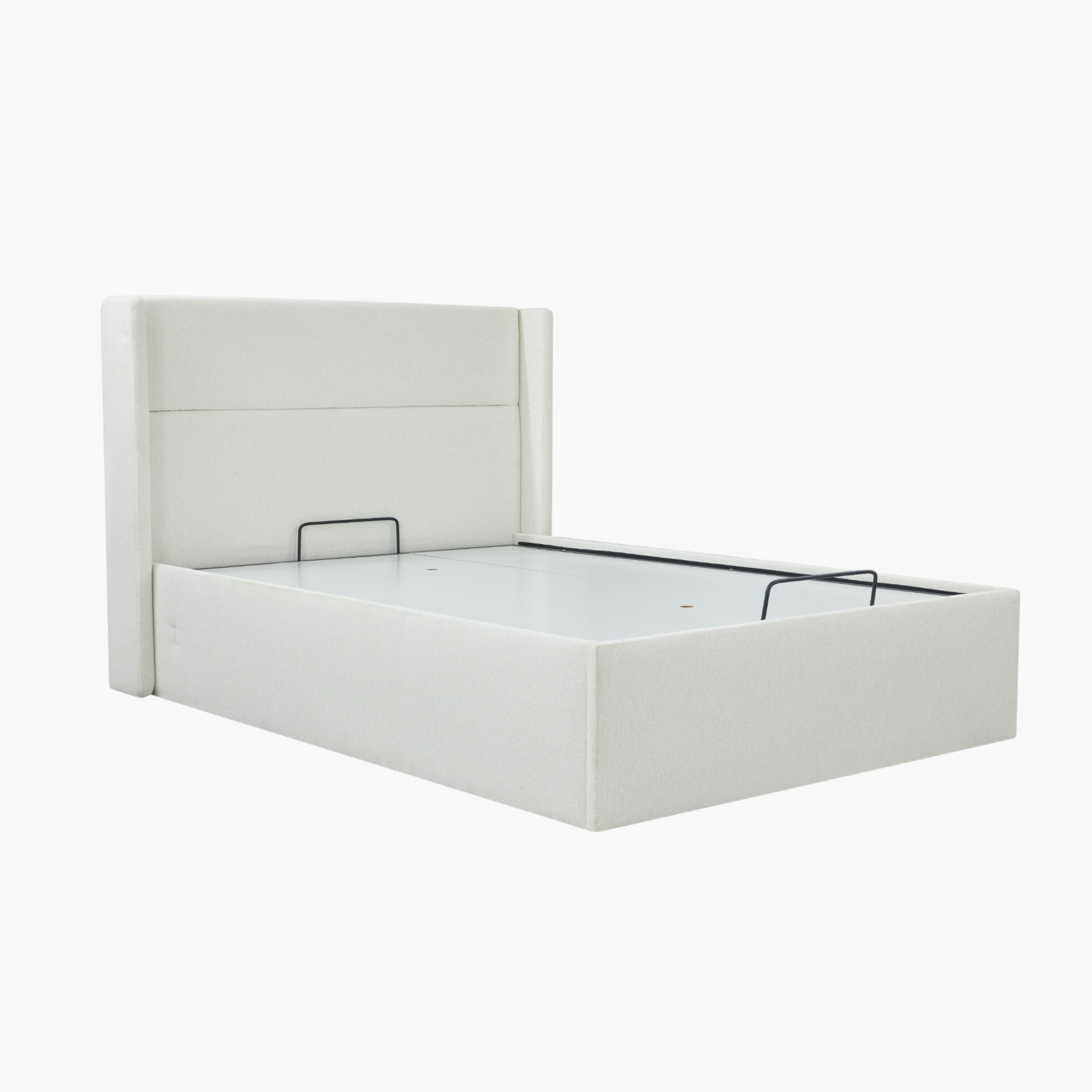 Orion Ray Wing Smart Hydraulic Storage Upholstered Double Bed - 140x200 cm-hbxbedroom-bedsandbedsets-beds-queen-image-2