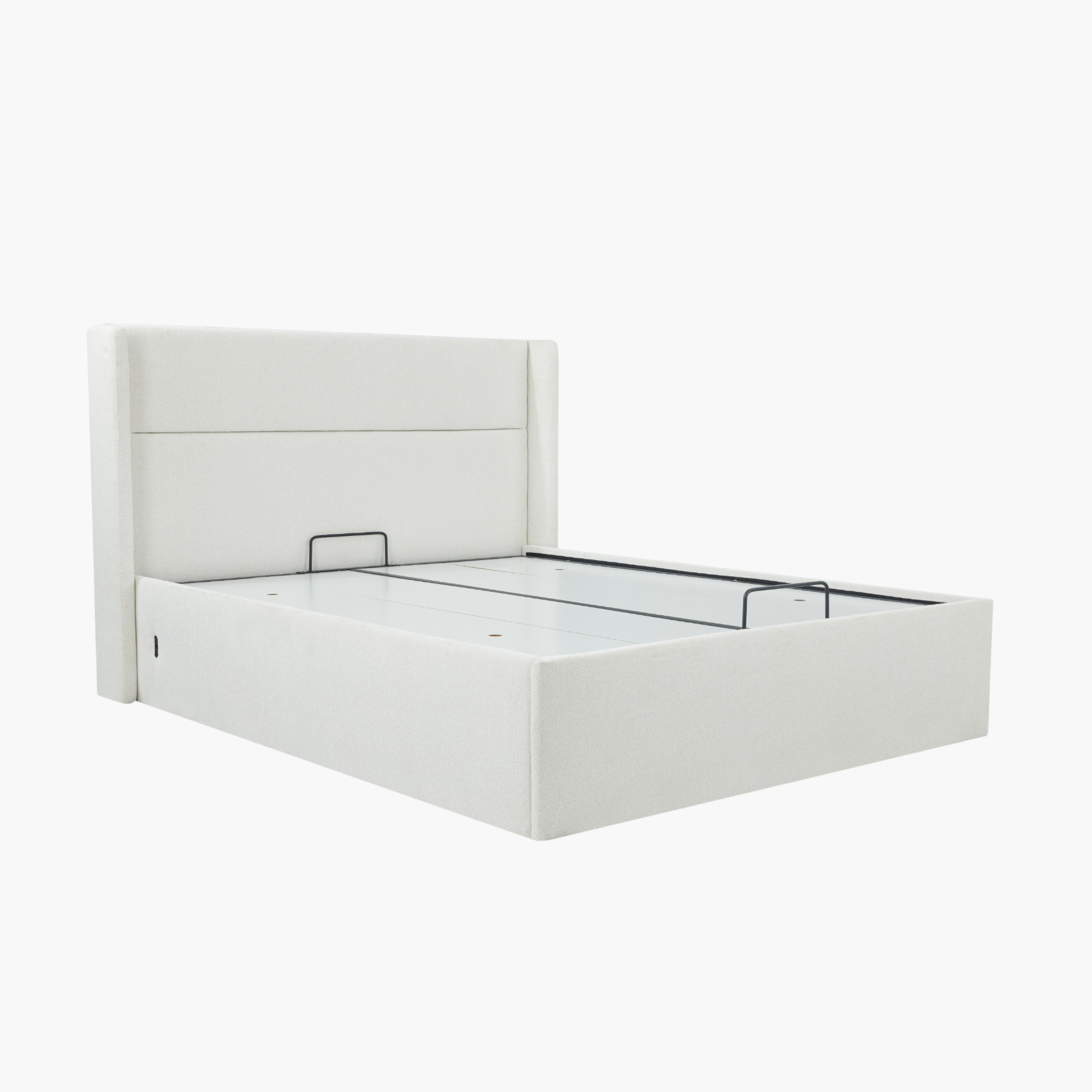 Orion Ray Wing Smart Hydraulic Storage Upholstered Queen Bed - 160x200 cm-hbxbedroom-bedsandbedsets-beds-queen-image-2