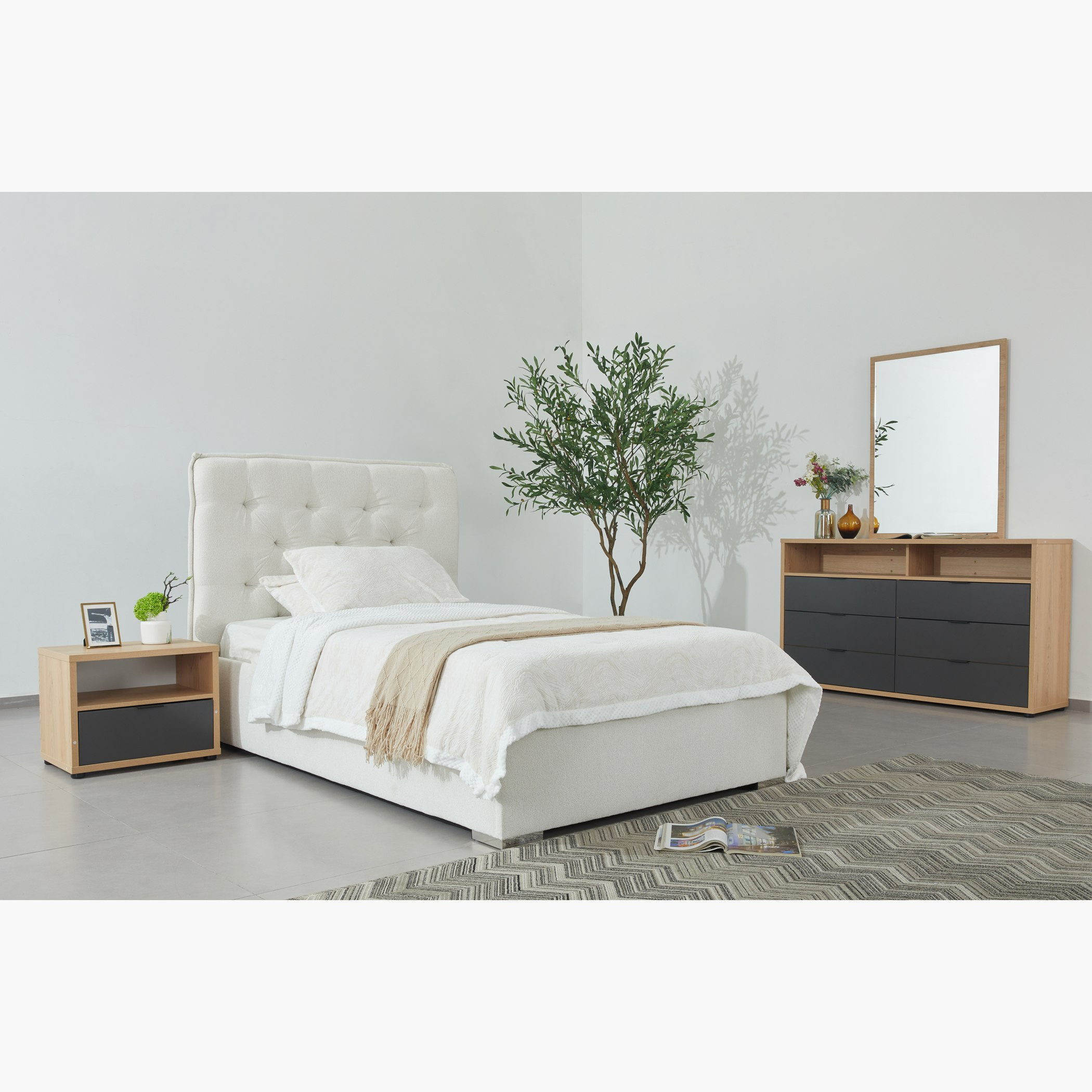 Orion Chester Smart Upholstered Twin Bed - 120x200 cm-hbxbedroom-bedsandbedsets-upholsteredbeds-twin-image-10