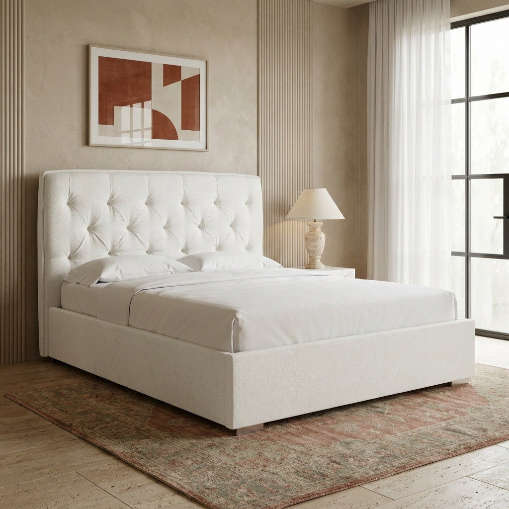 Orion Chester Smart Upholstered Queen Bed - 160x200 cm-hbxbedroom-bedsandbedsets-beds-queen-image-1