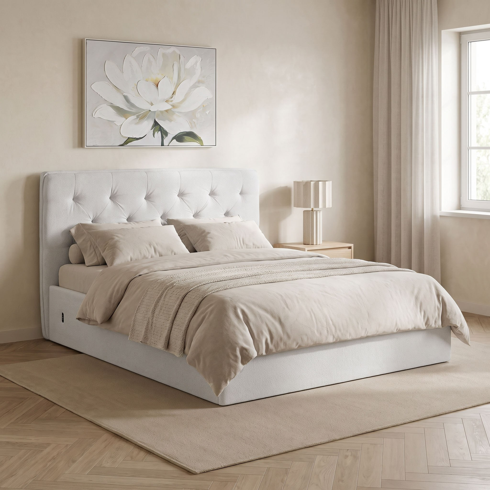 سرير كوين منجد ذكي من أورايون تشيستر - 160×200 سم-hbxbedroom-bedsandbedsets-beds-queen-image-1
