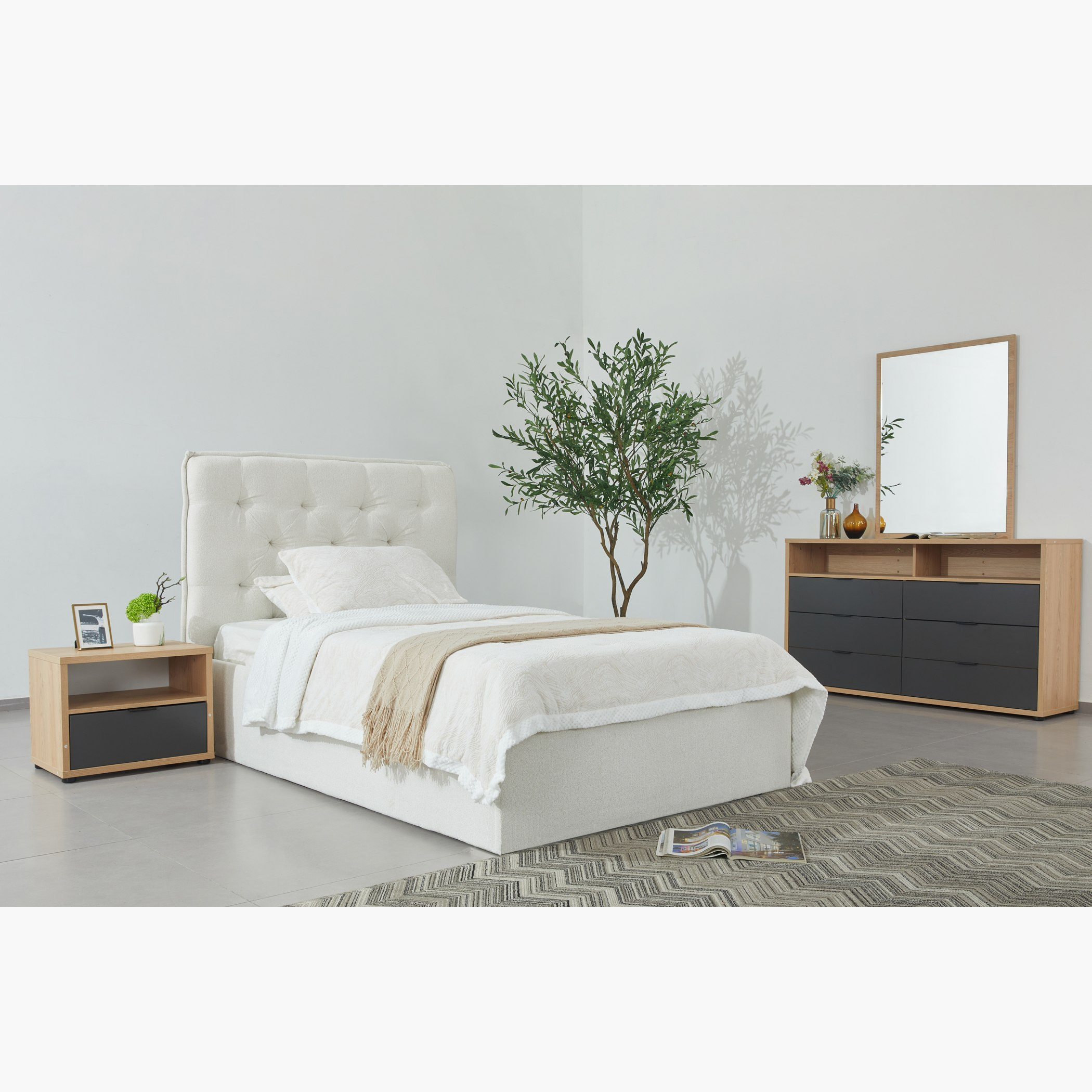 Orion Chester Smart Hydraulic Storage Upholstered Single Bed - 90x200 cm-hbxkidsandyouth-bedsandbedsets-beds-single-image-12