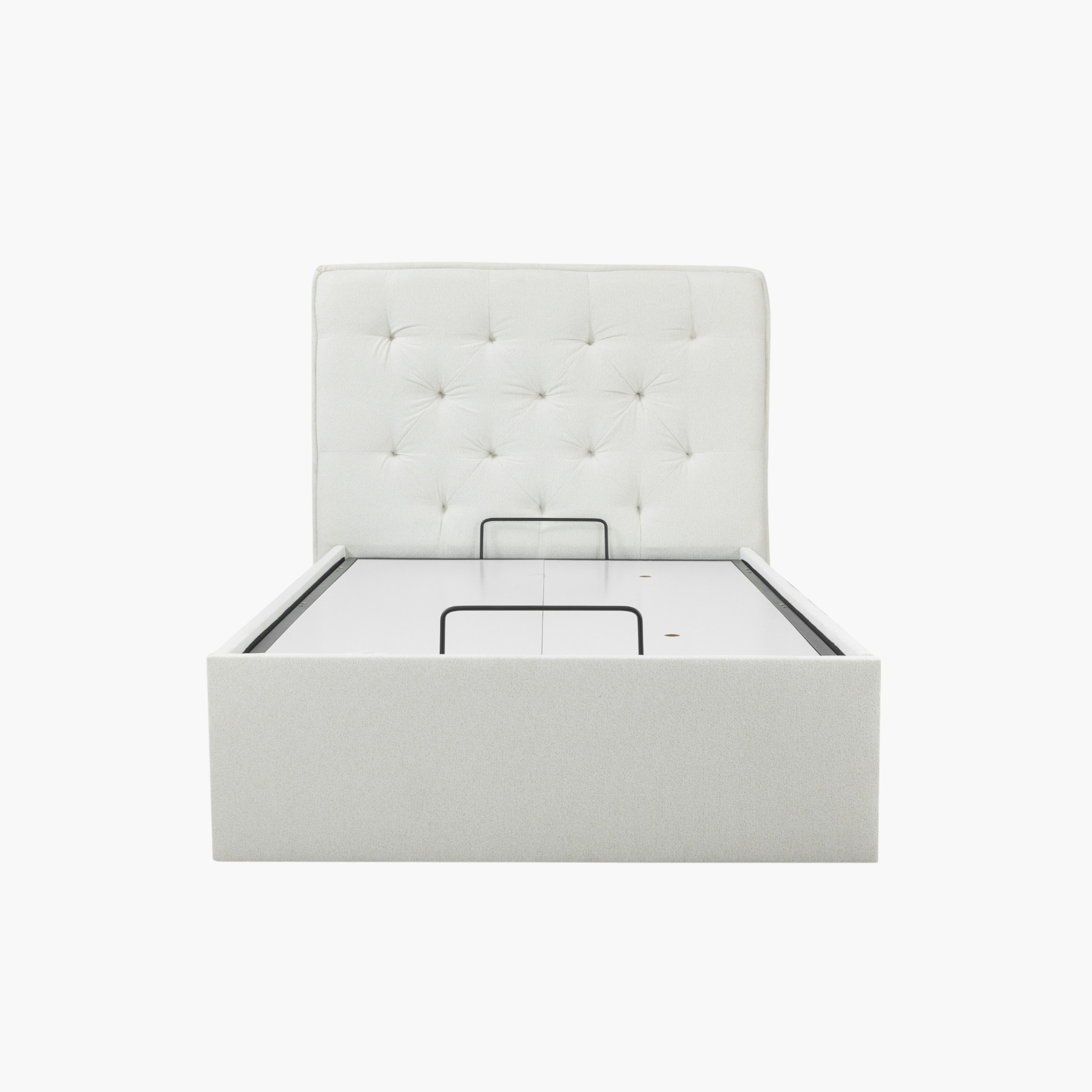 Orion Chester Smart Hydraulic Storage Upholstered Single Bed - 120x200 cm-hbxbedroom-bedsandbedsets-upholsteredbeds-twin-image-1
