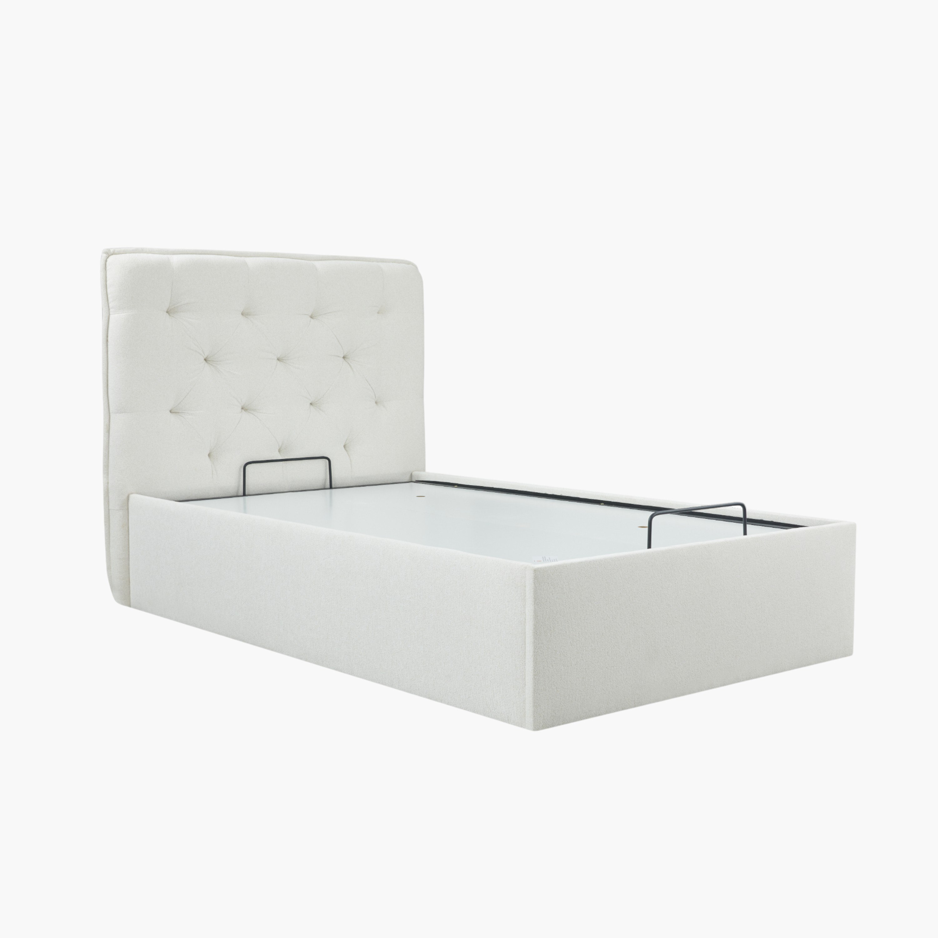 Orion Chester Smart Hydraulic Storage Upholstered Single Bed - 120x200 cm-hbxbedroom-bedsandbedsets-upholsteredbeds-twin-image-2