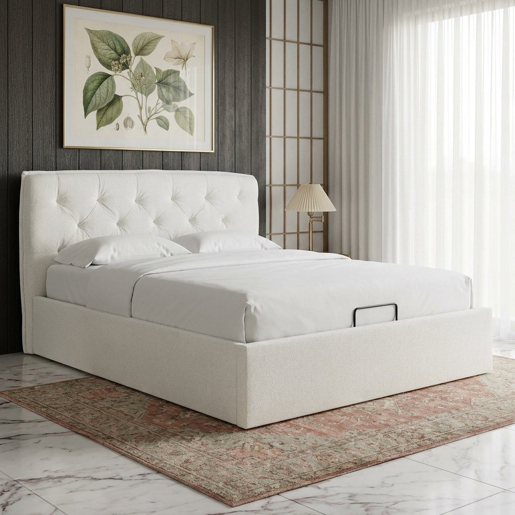 Orion Chester Smart Hydraulic Storage Upholstered King Bed - 180x200 cm-hbxfurniture-bedsandbedsets-beds-king-image-1